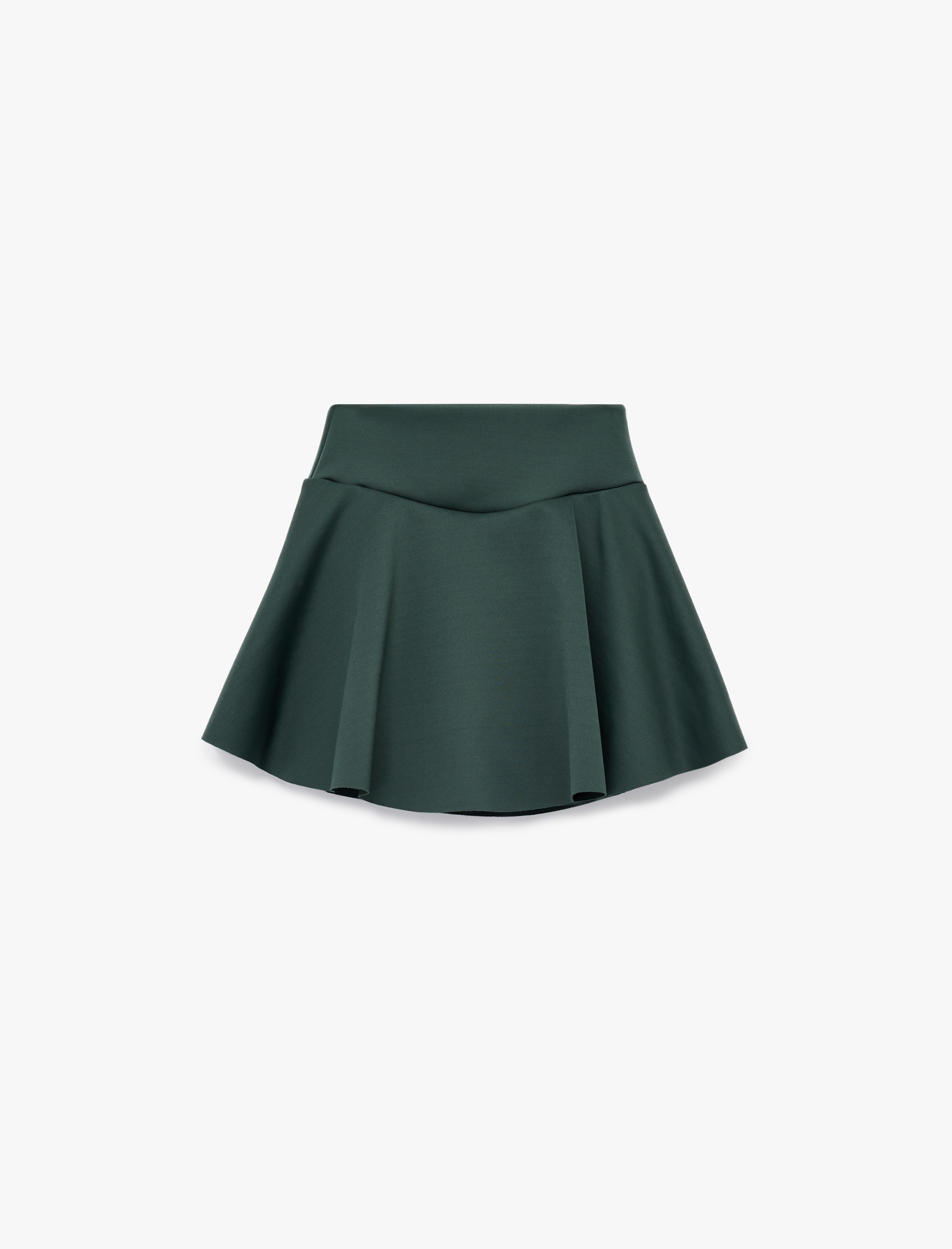   Yüksek Bel Rahat Kalıp Scuba Mini Spor Şort Etek