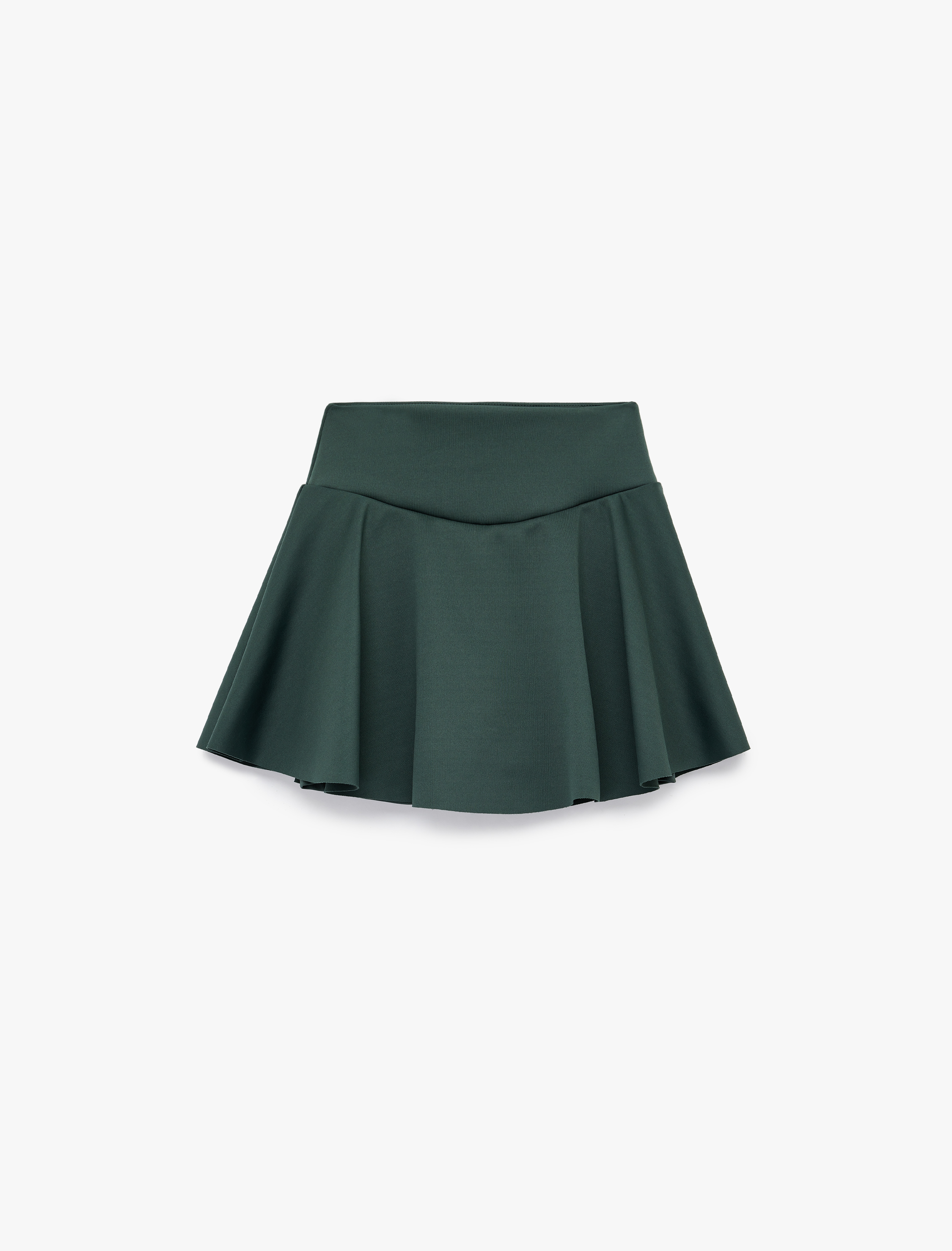   Yüksek Bel Rahat Kalıp Scuba Mini Spor Şort Etek