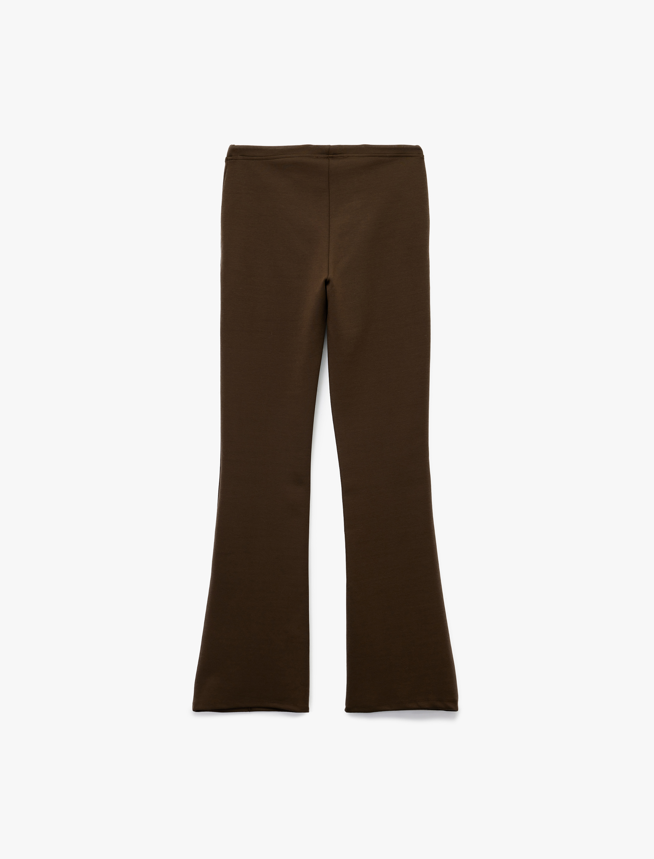   Pamuklu Beli Bağcıklı Nervürlü İspanyol Paça Eşofman Altı