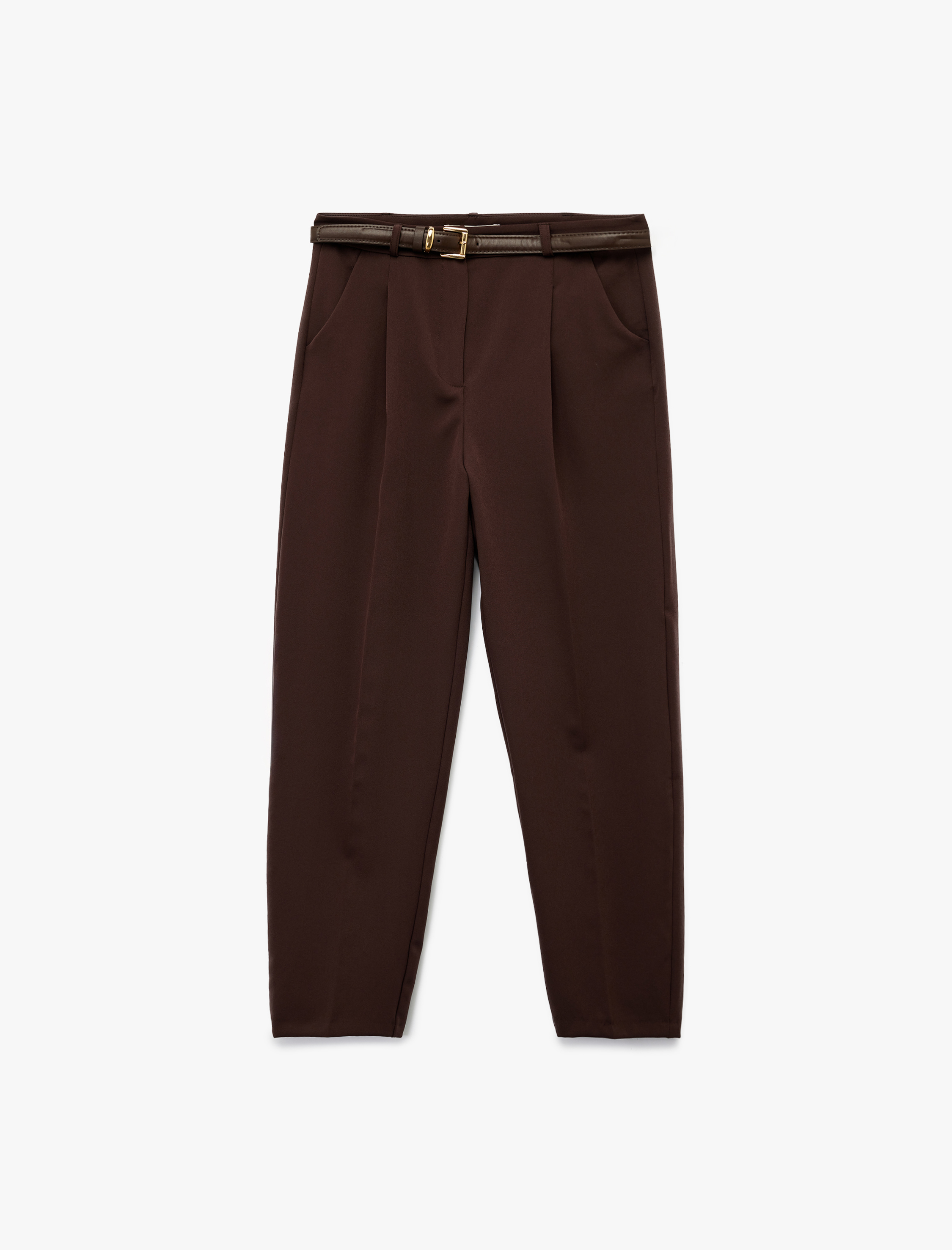   Regular Fit Cepli Kemer Detaylı Havuç Pantolon