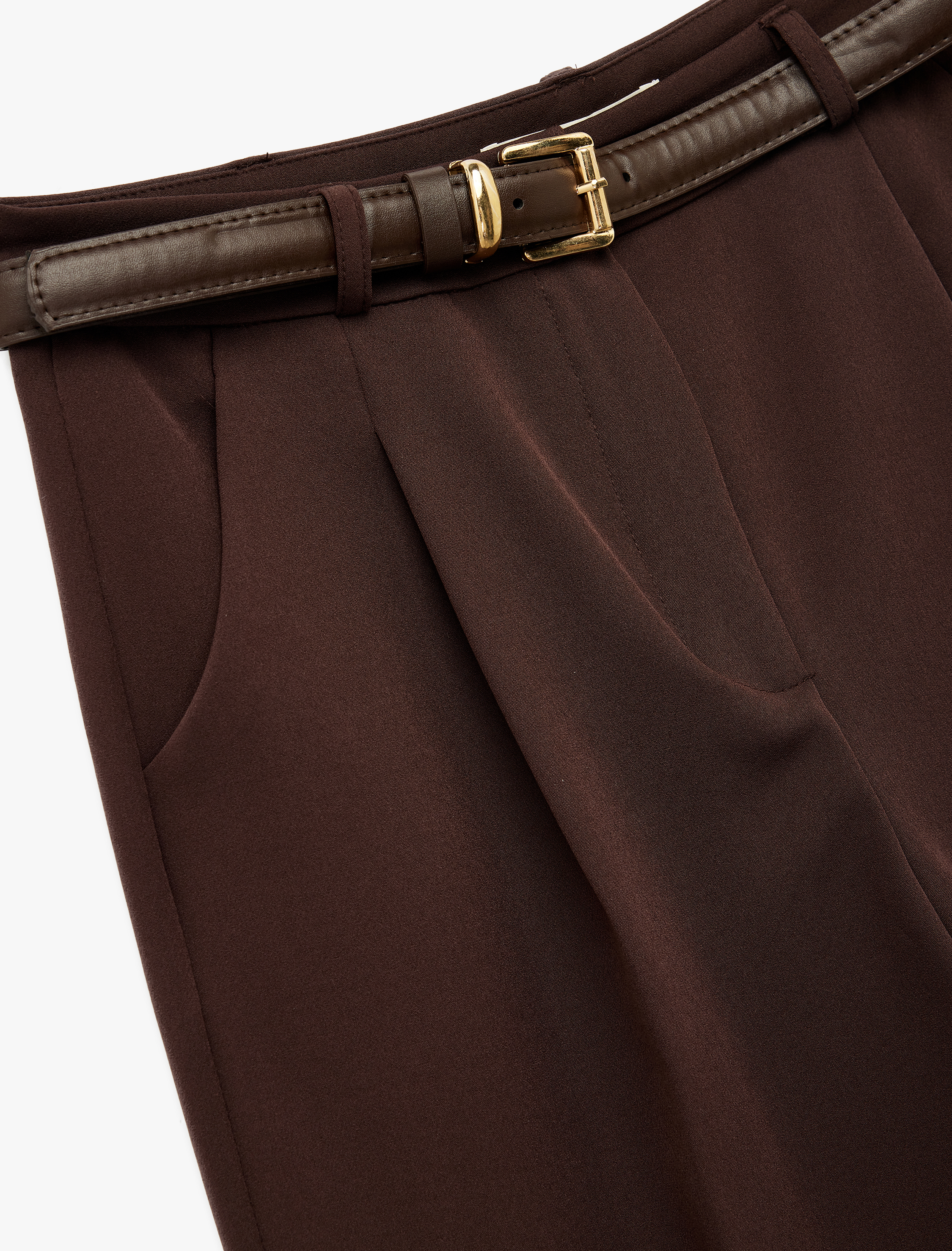   Regular Fit Cepli Kemer Detaylı Havuç Pantolon