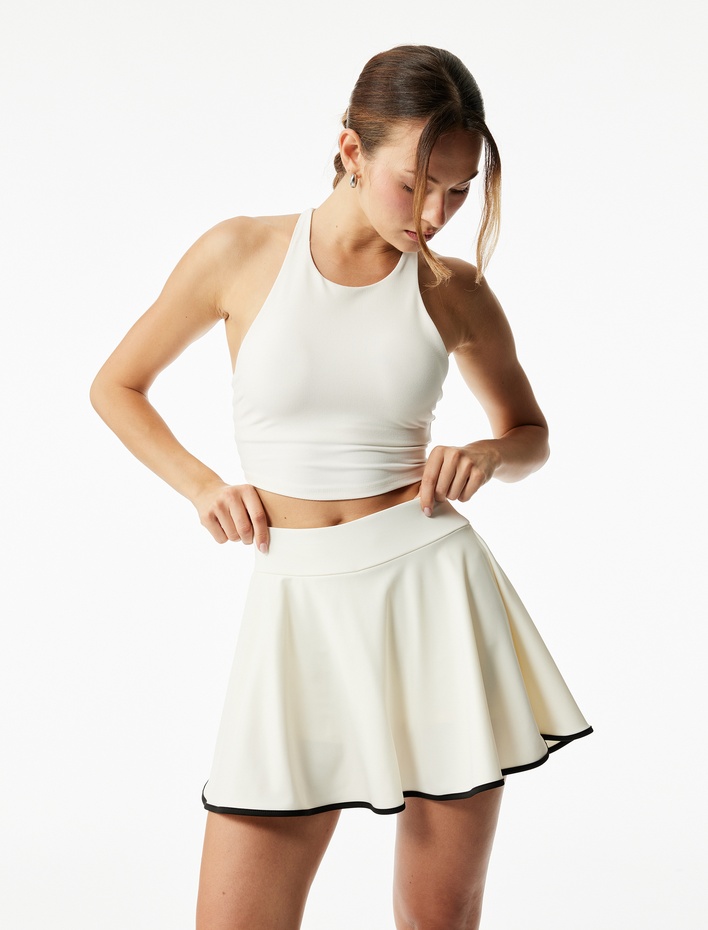  Kolsuz Bisiklet Yaka İnterlok Çapraz Sırt Askılı Kaplı Sporcu Sütyeni