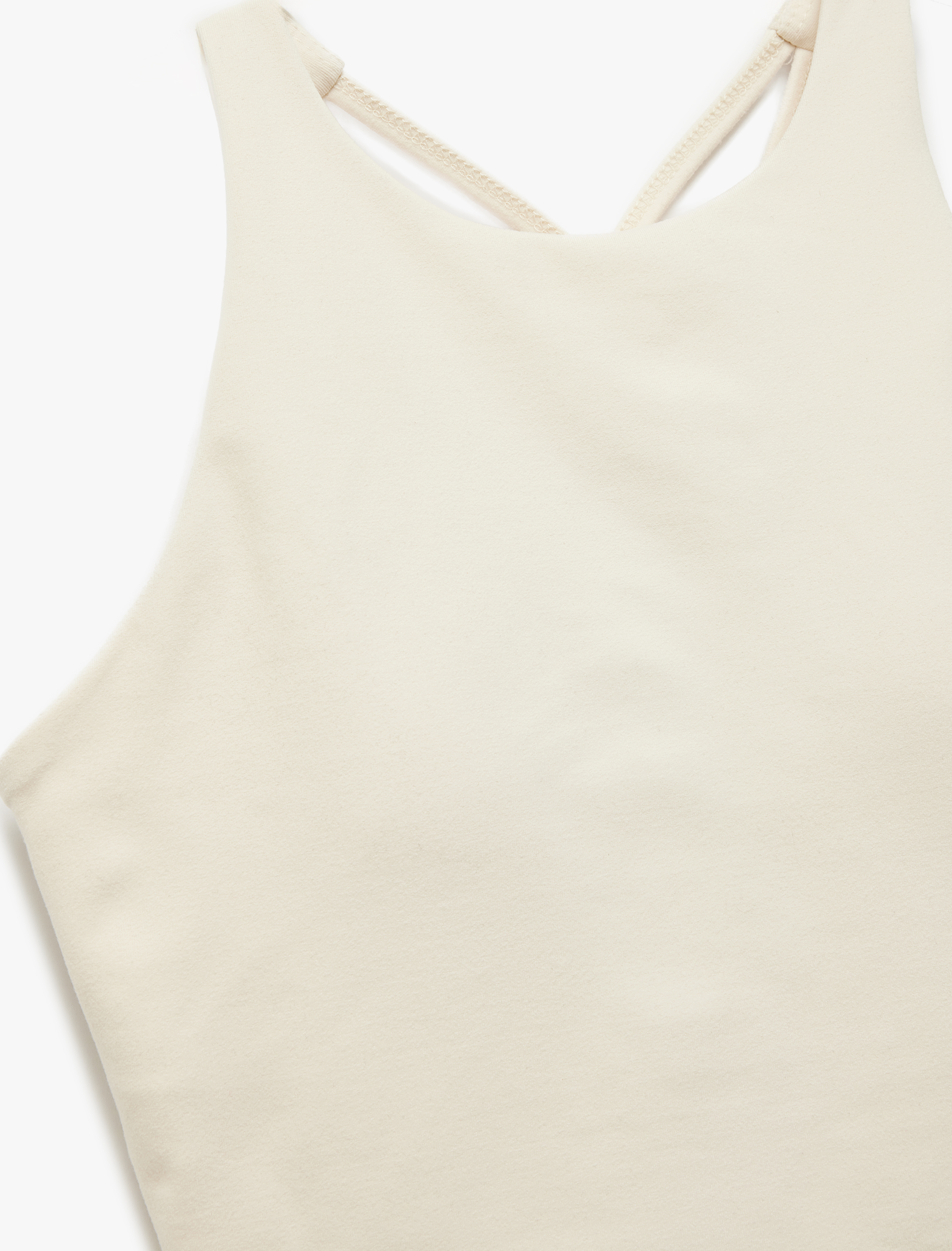 Kolsuz Bisiklet Yaka İnterlok Çapraz Sırt Askılı Kaplı Sporcu Sütyeni