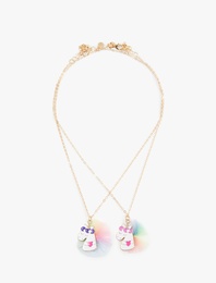 Unicorn Charm Detaylı 2'li Zincirli Kolye