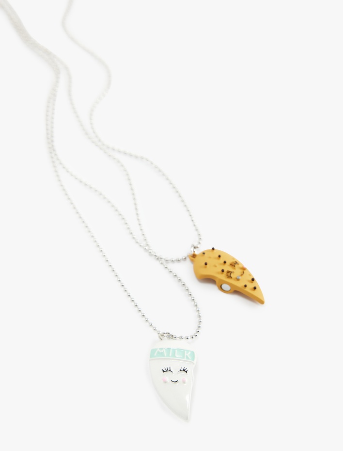 Kadın Kalpli Mıknatıslı 2'li Arkadaşlık Kolyesi