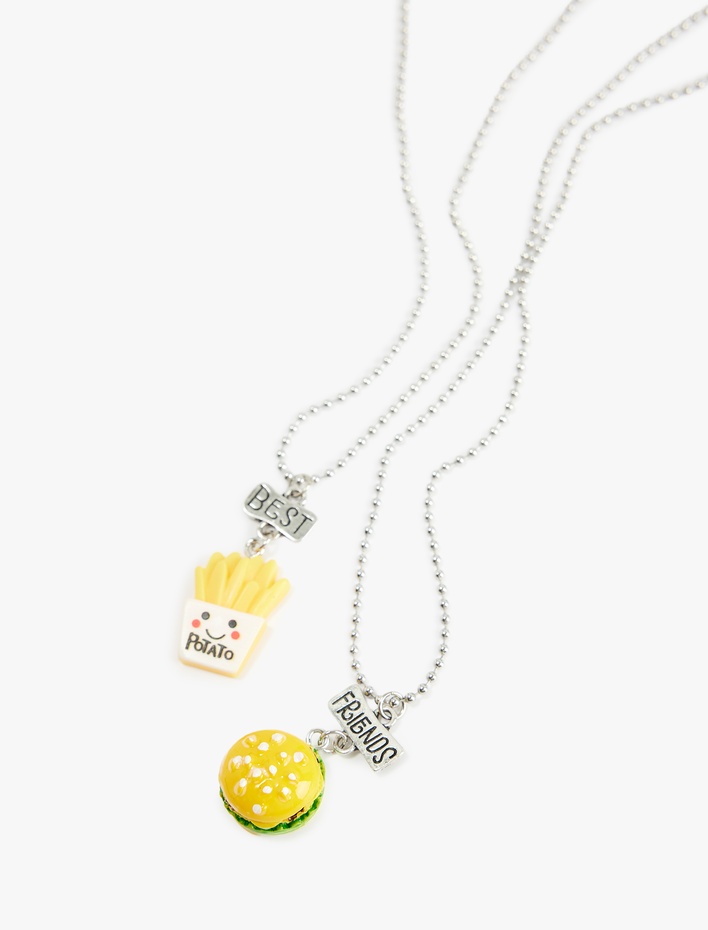 Kadın 2'li Arkadaşlık Kolyesi