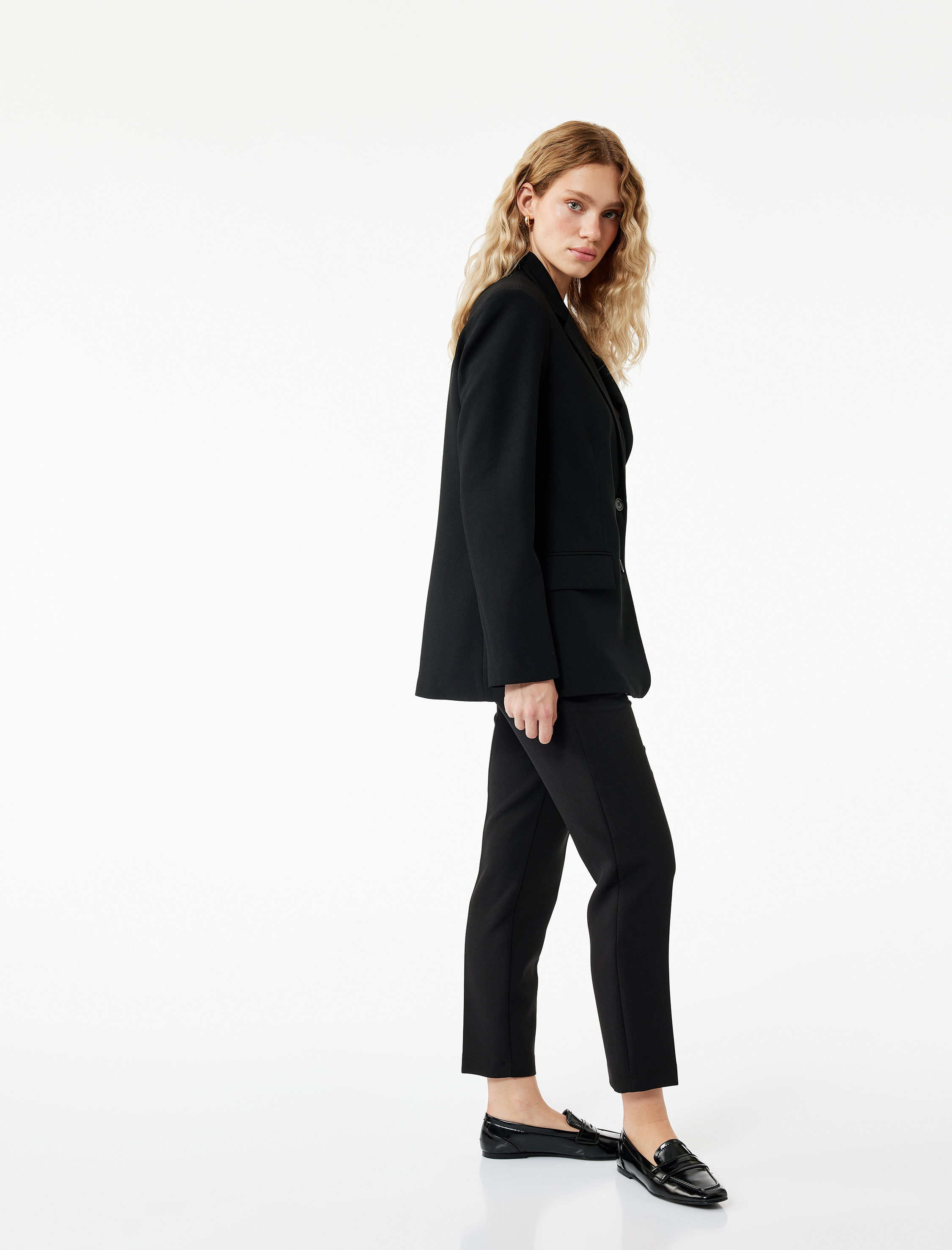   Regular Fit Yüksek Bel Cigarette Kumaş Pantolon