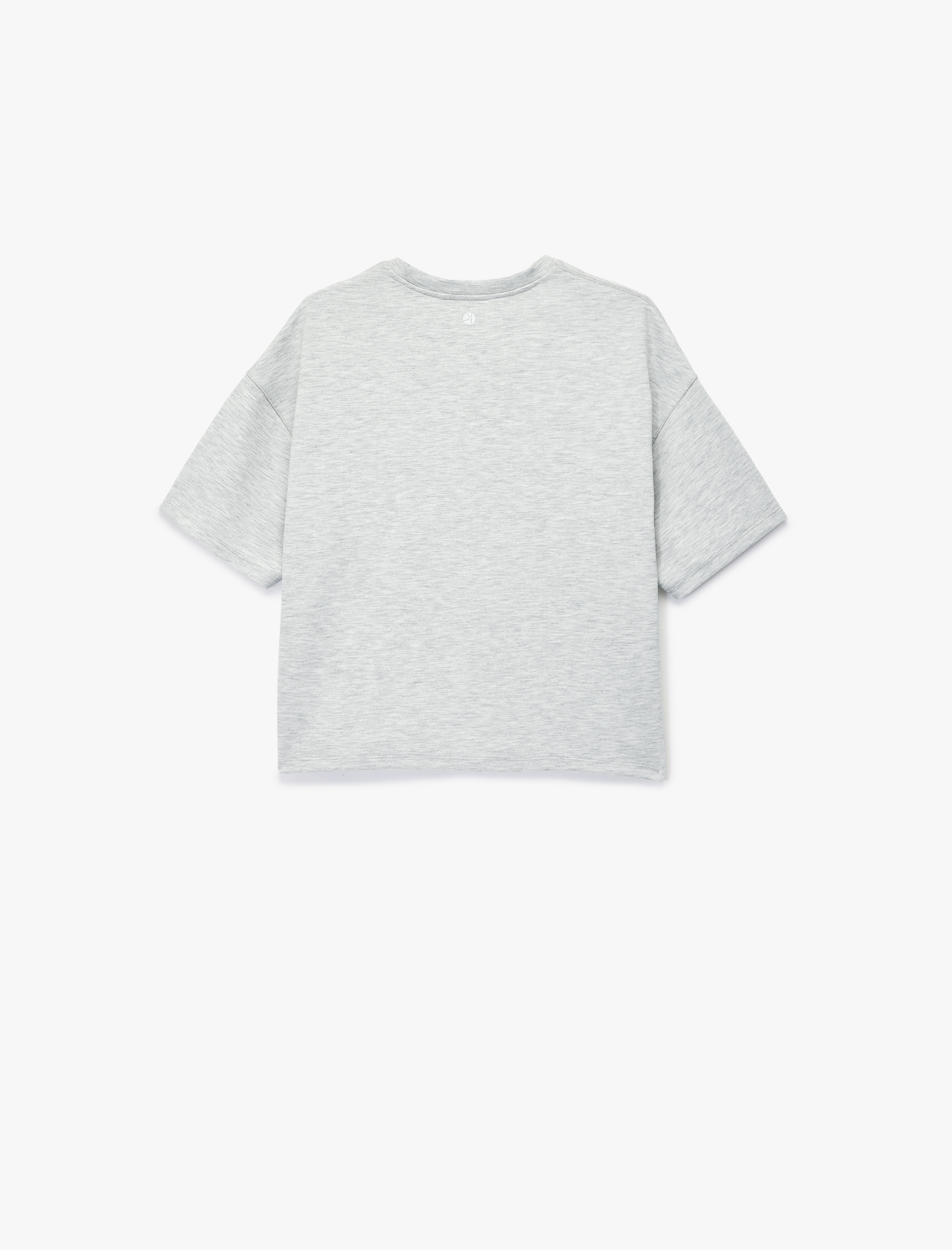   Kısa Kollu Bisiklet Yaka Oversize Spor Sweatshirt