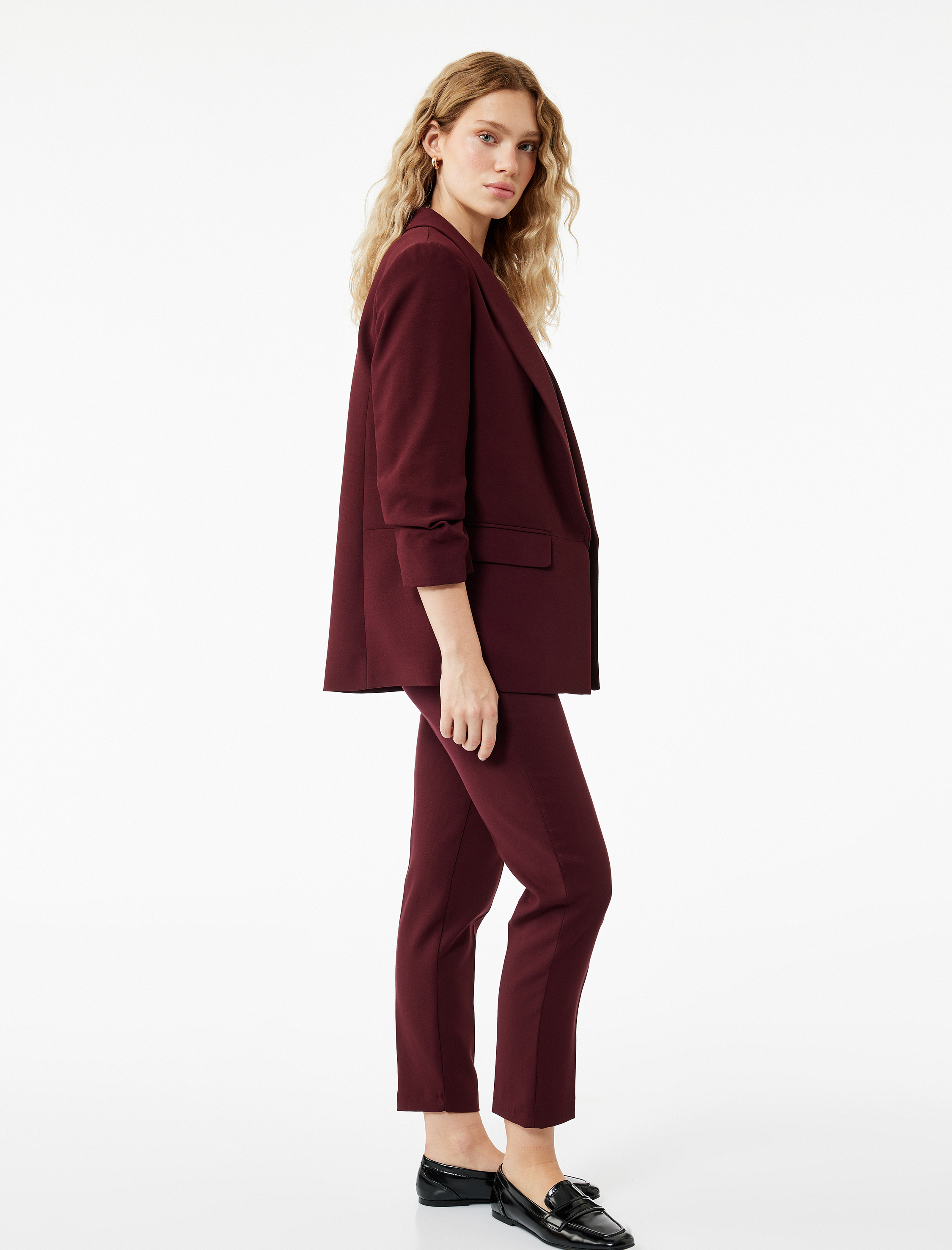   Regular Fit Yüksek Bel Cigarette Kumaş Pantolon