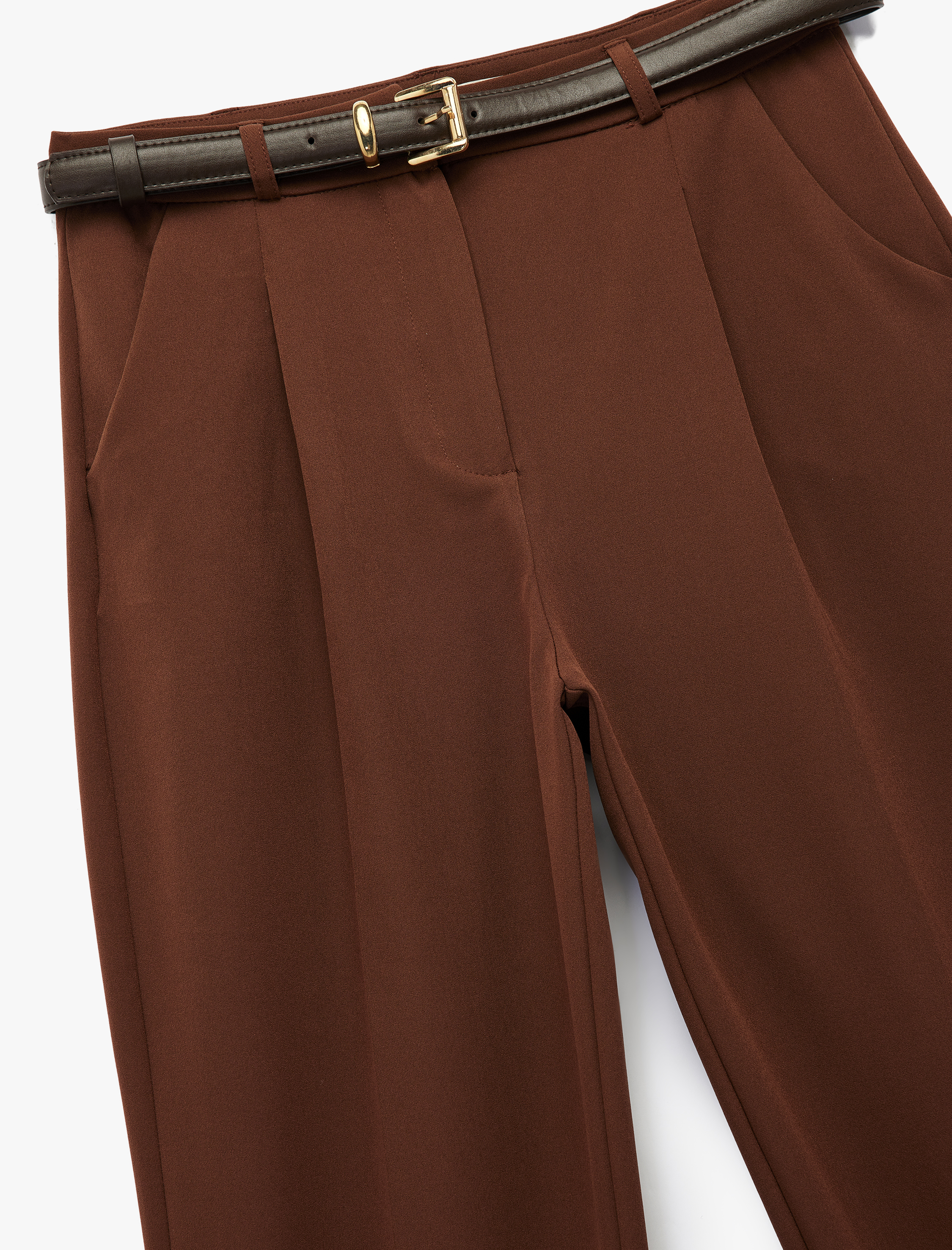   Regular Fit Cepli Kemer Detaylı Havuç Pantolon