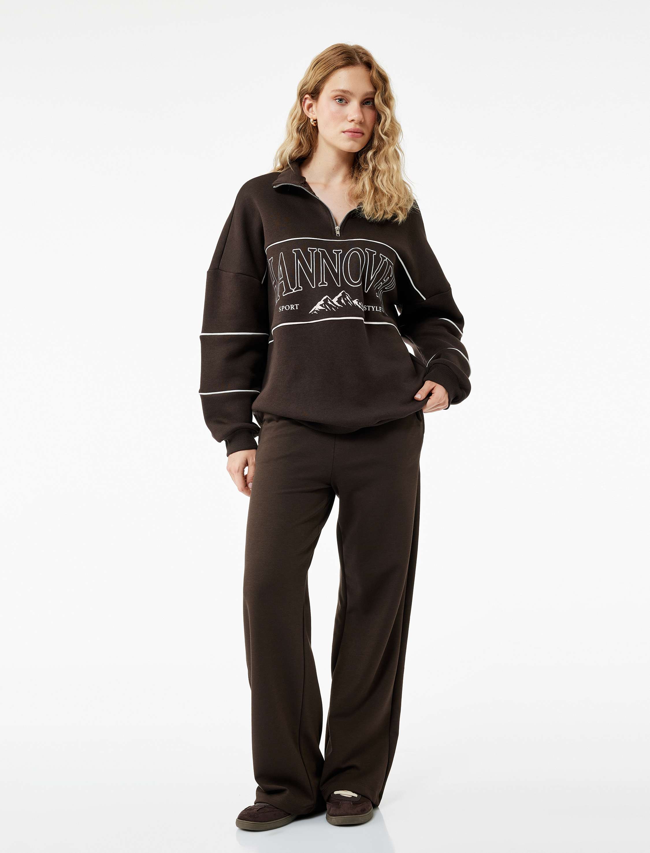   Beli Lastik Detaylı Cepli Geniş Paça Pantolon