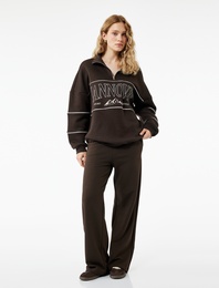 Beli Lastik Detaylı Cepli Geniş Paça Pantolon