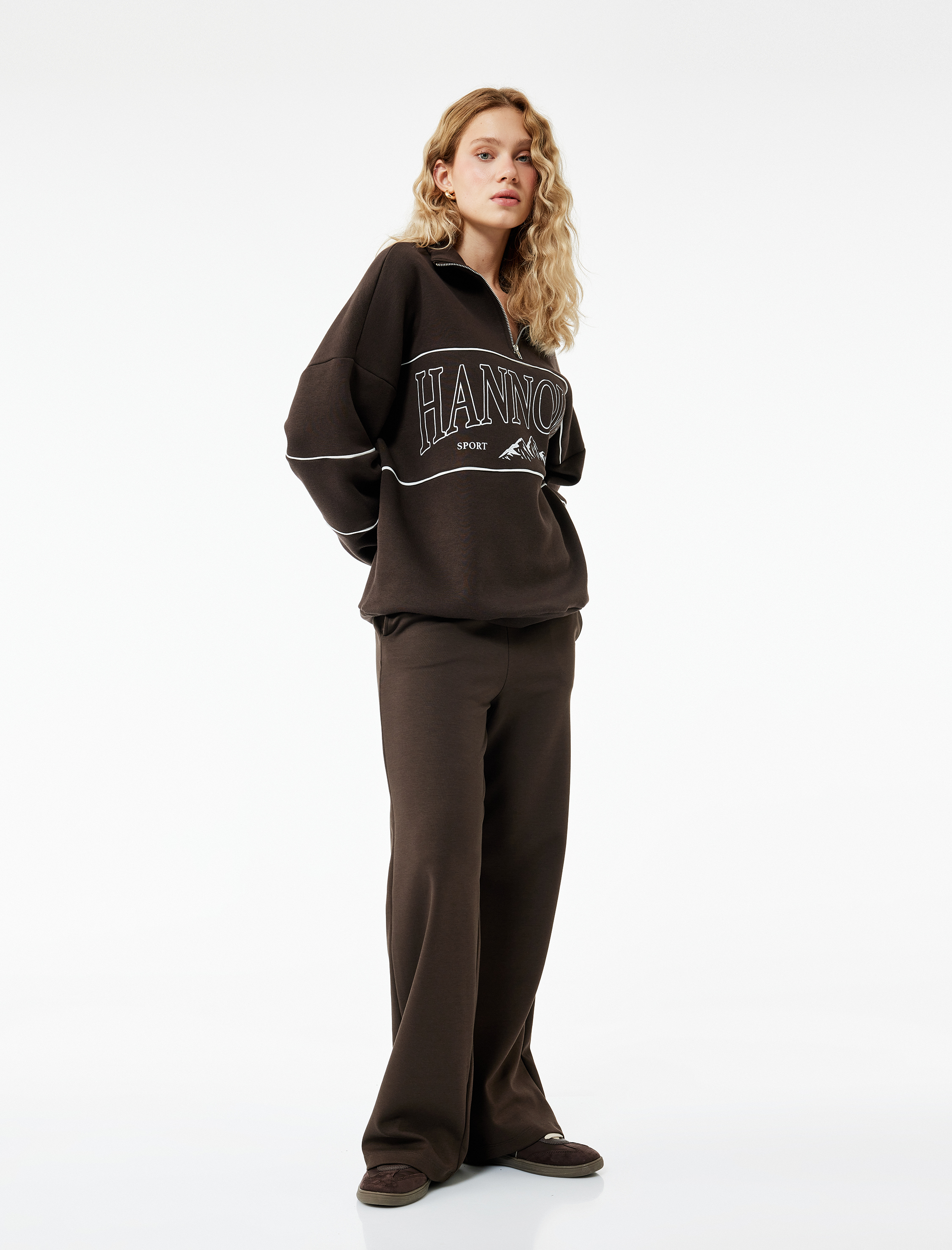   Beli Lastik Detaylı Cepli Geniş Paça Pantolon