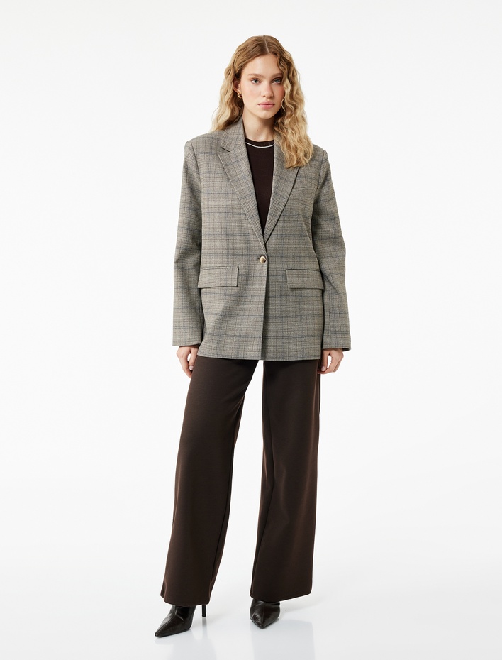  Normal Bel Geniş Paça Pantolon