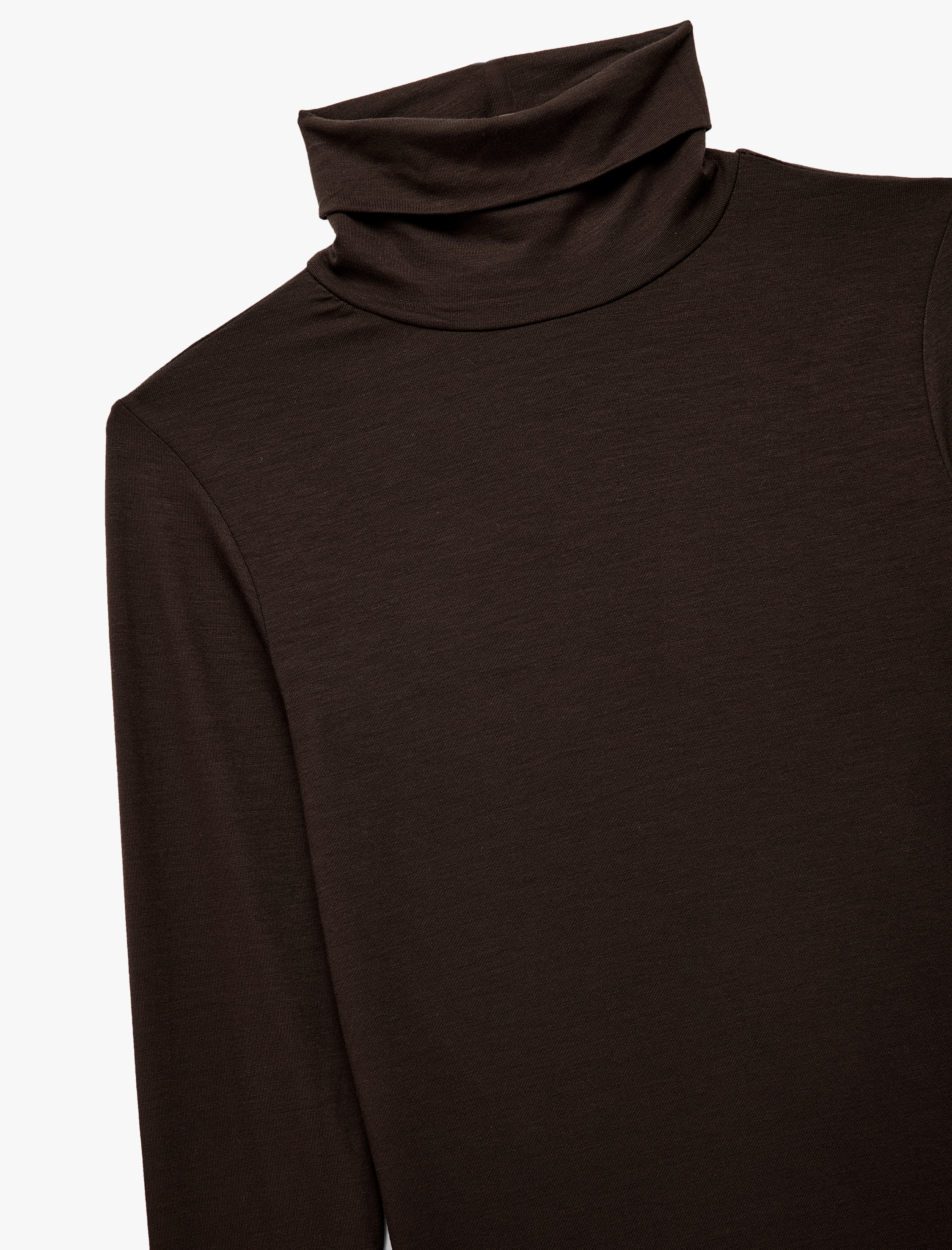   Slim Fit Viskon Kumaş Uzun Kollu Balıkçı Yaka Tişört