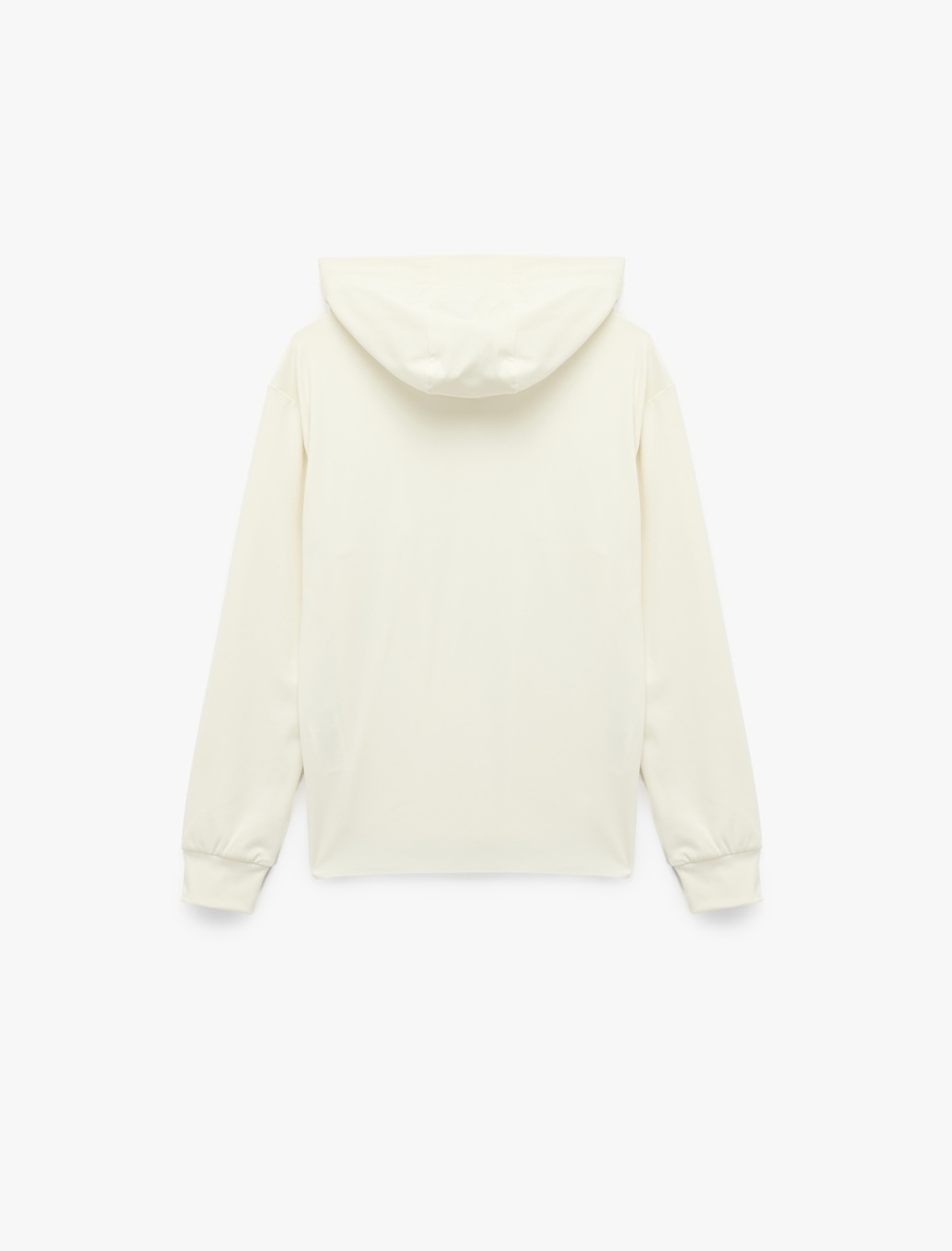   Yarım Fermuarlı Kapüşonlu Oversize Spor Sweatshirt