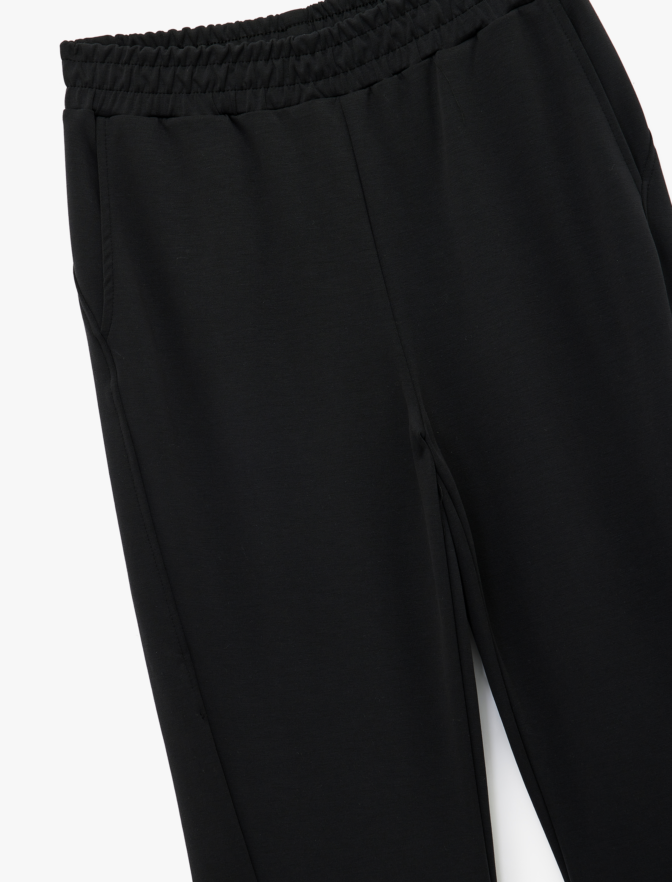   Yüksek Bel Oversize Şardonlu Geniş Paça Modal Karışımlı Spor Eşofman Altı