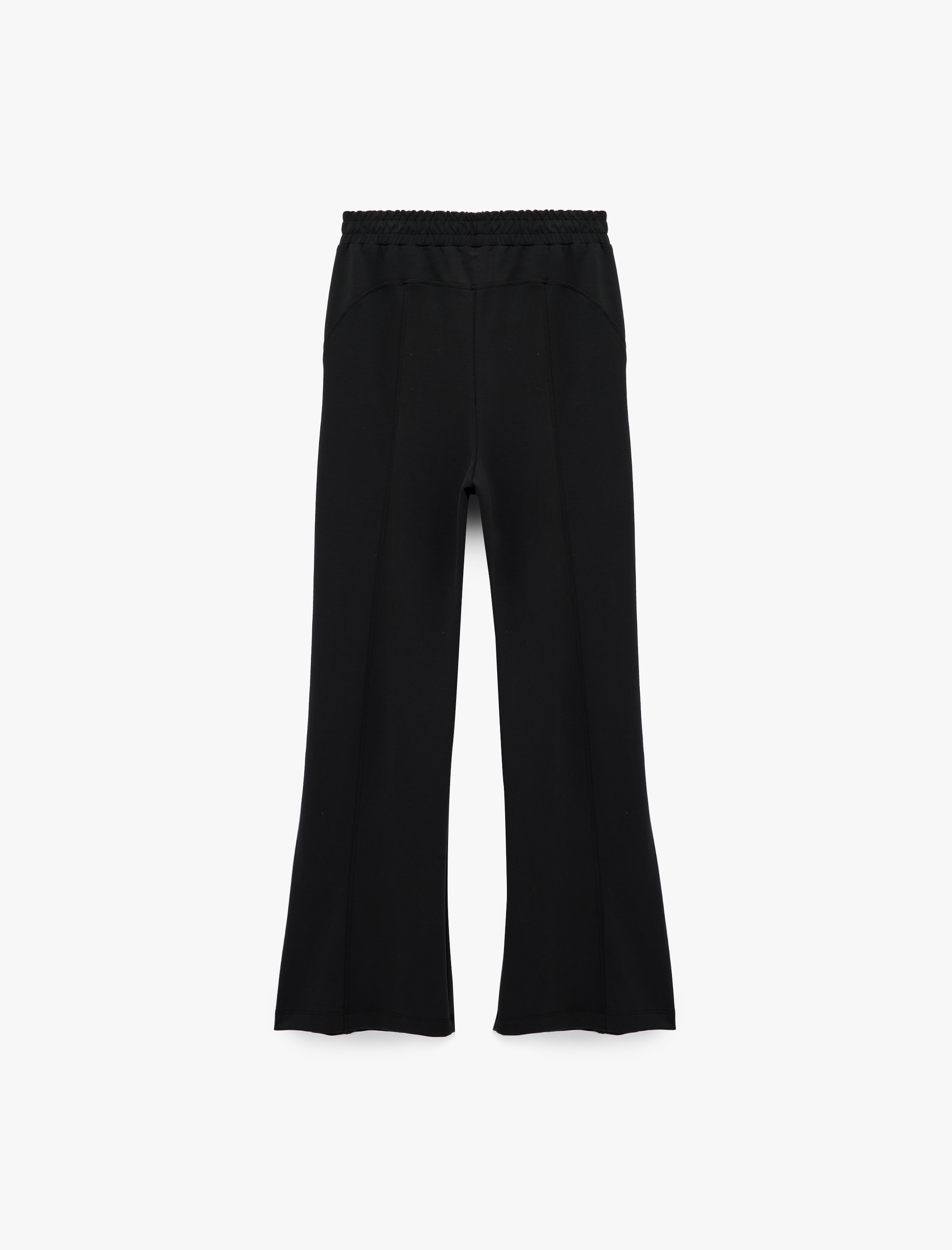   Yüksek Bel Oversize Şardonlu Geniş Paça Modal Karışımlı Spor Eşofman Altı