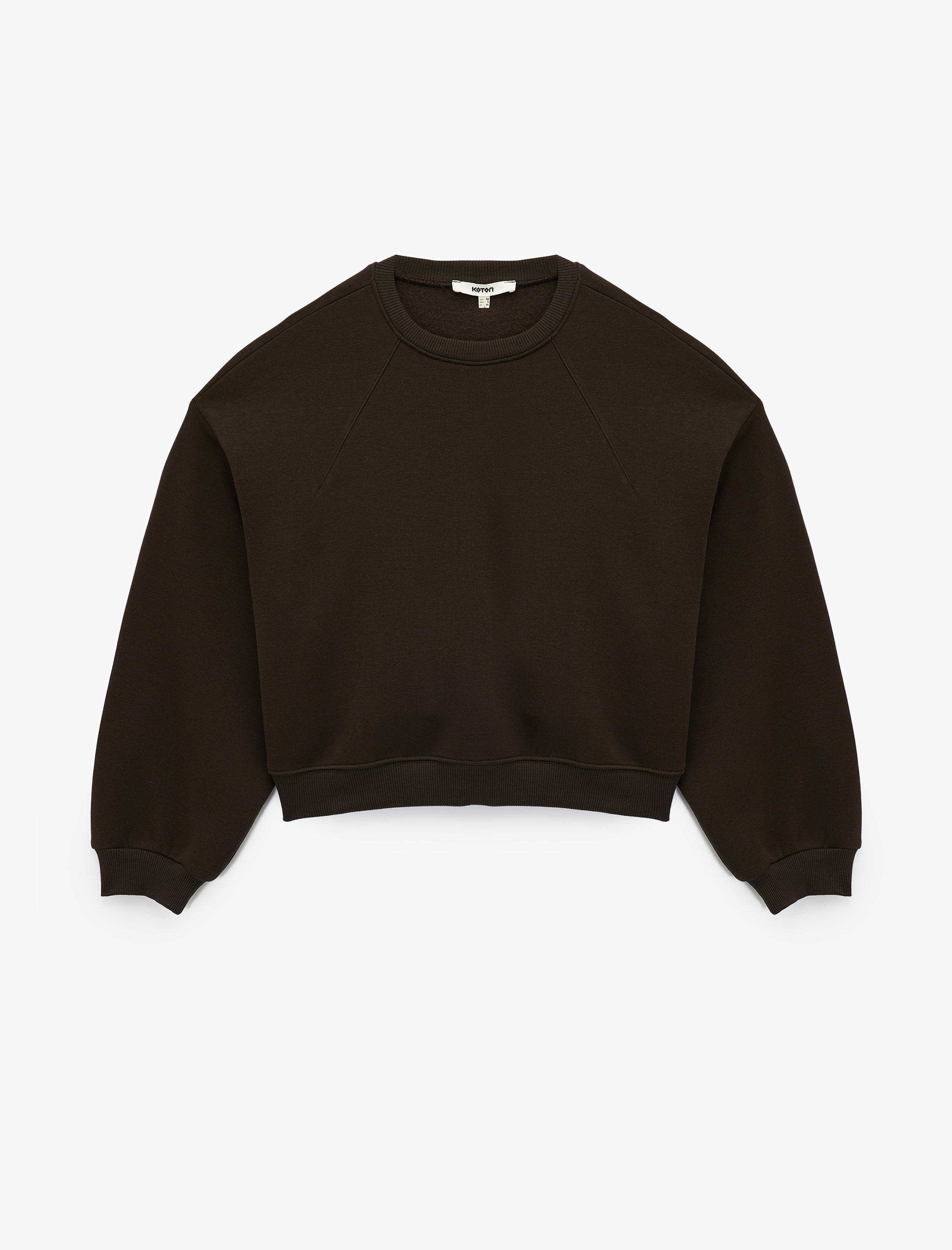 Regular Fit Üç İplik Uzun Kollu Bisiklet Yaka Basic Sweatshirt