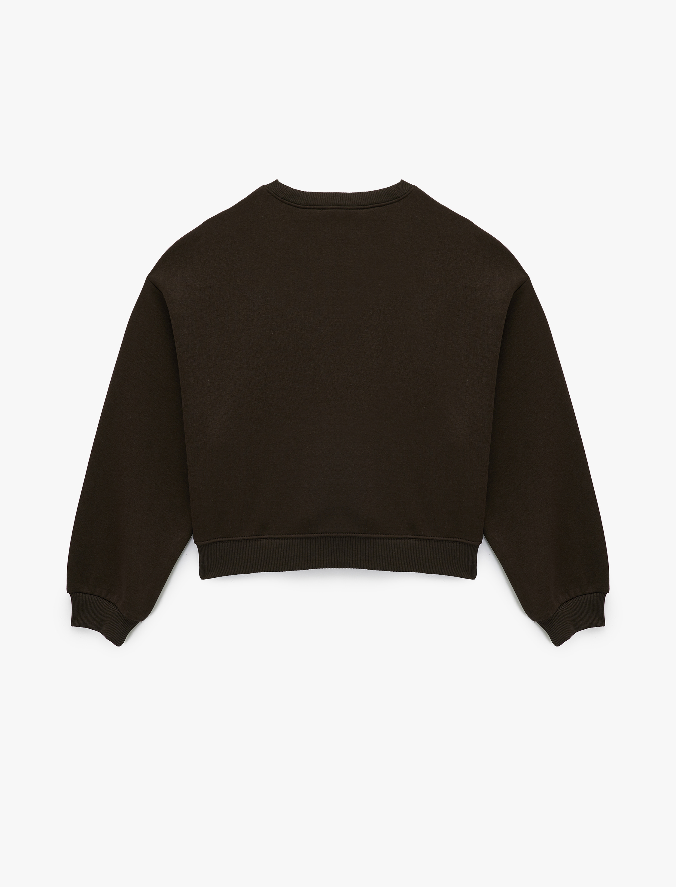 Regular Fit Üç İplik Uzun Kollu Bisiklet Yaka Basic Sweatshirt