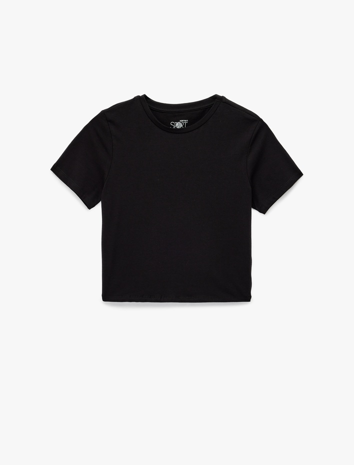  Slim Fit Kısa Kollu Bisiklet Yaka Spor Tişört