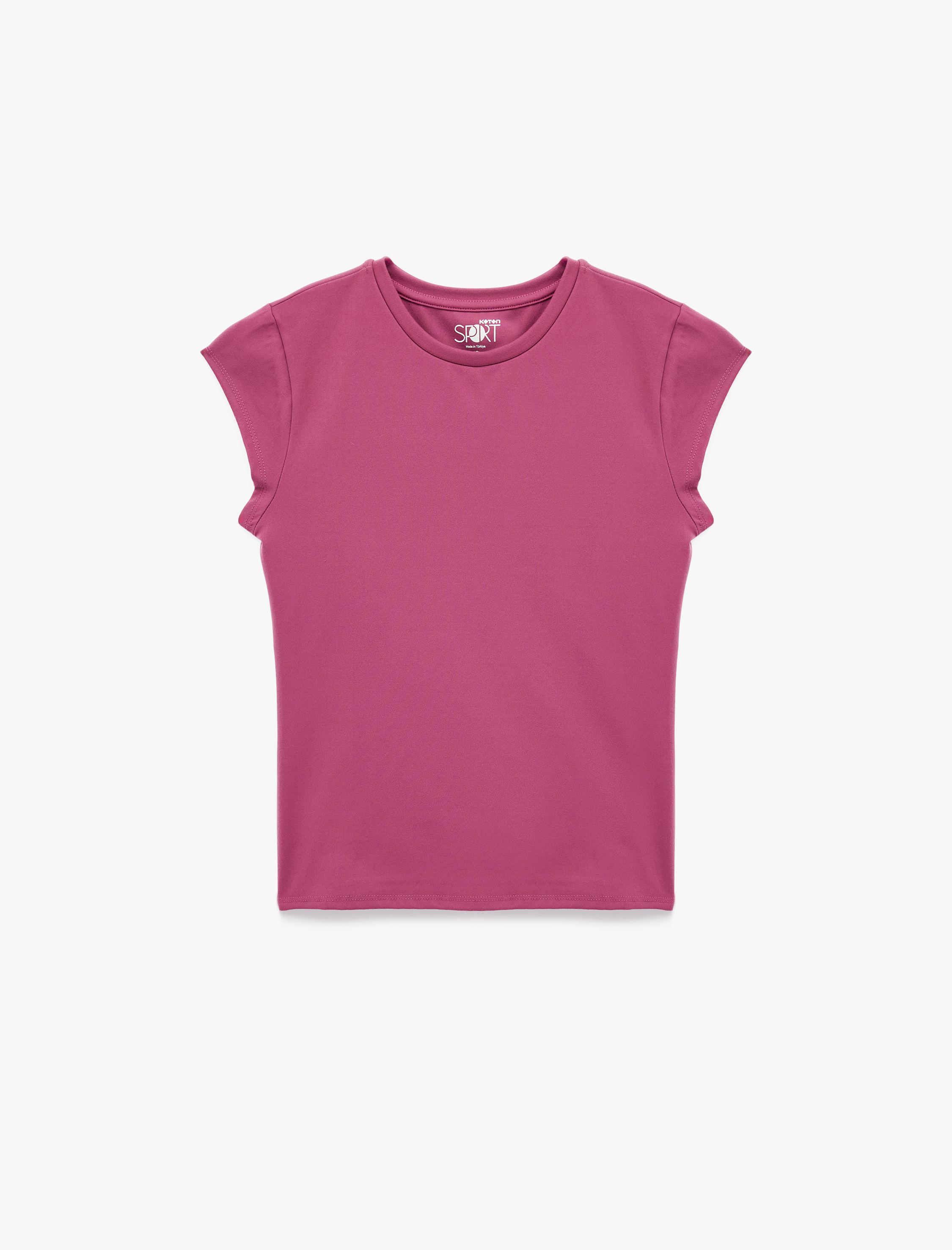 Slim Fit Kısa Kollu İnterlok Bisiklet Yaka Spor Tişört