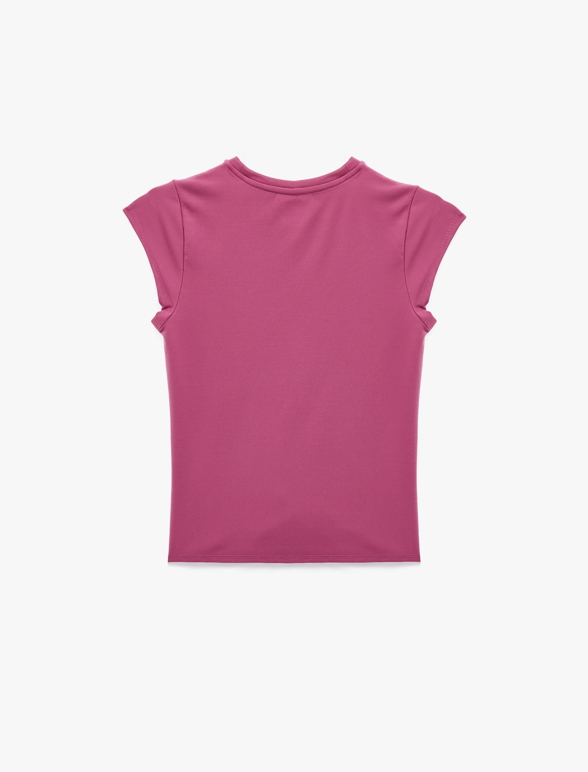 Slim Fit Kısa Kollu İnterlok Bisiklet Yaka Spor Tişört