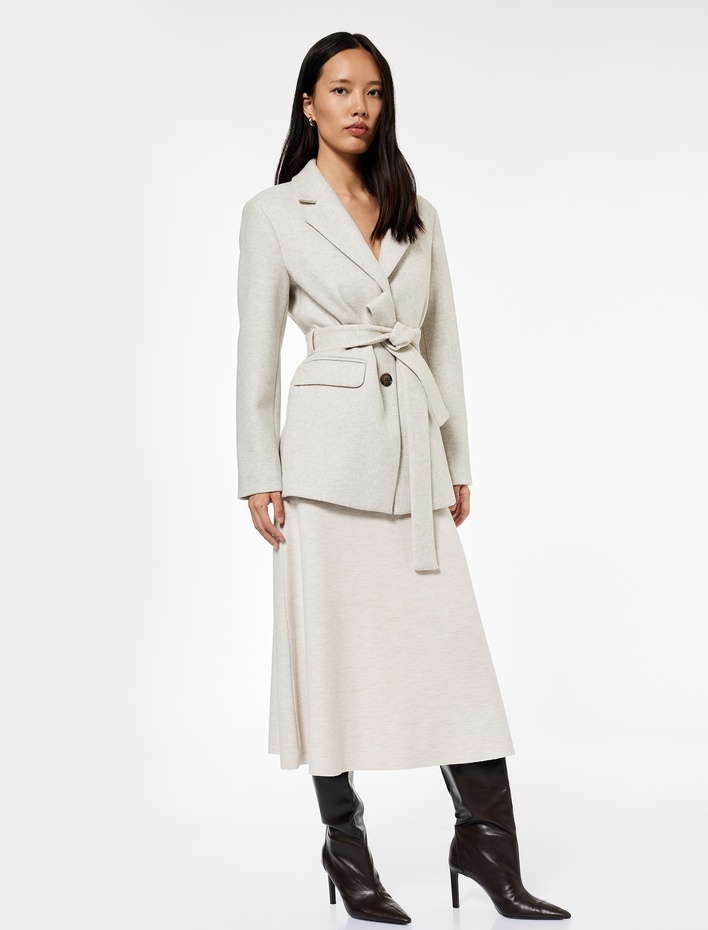  Dikiş Detaylı A Kesim Midi Etek