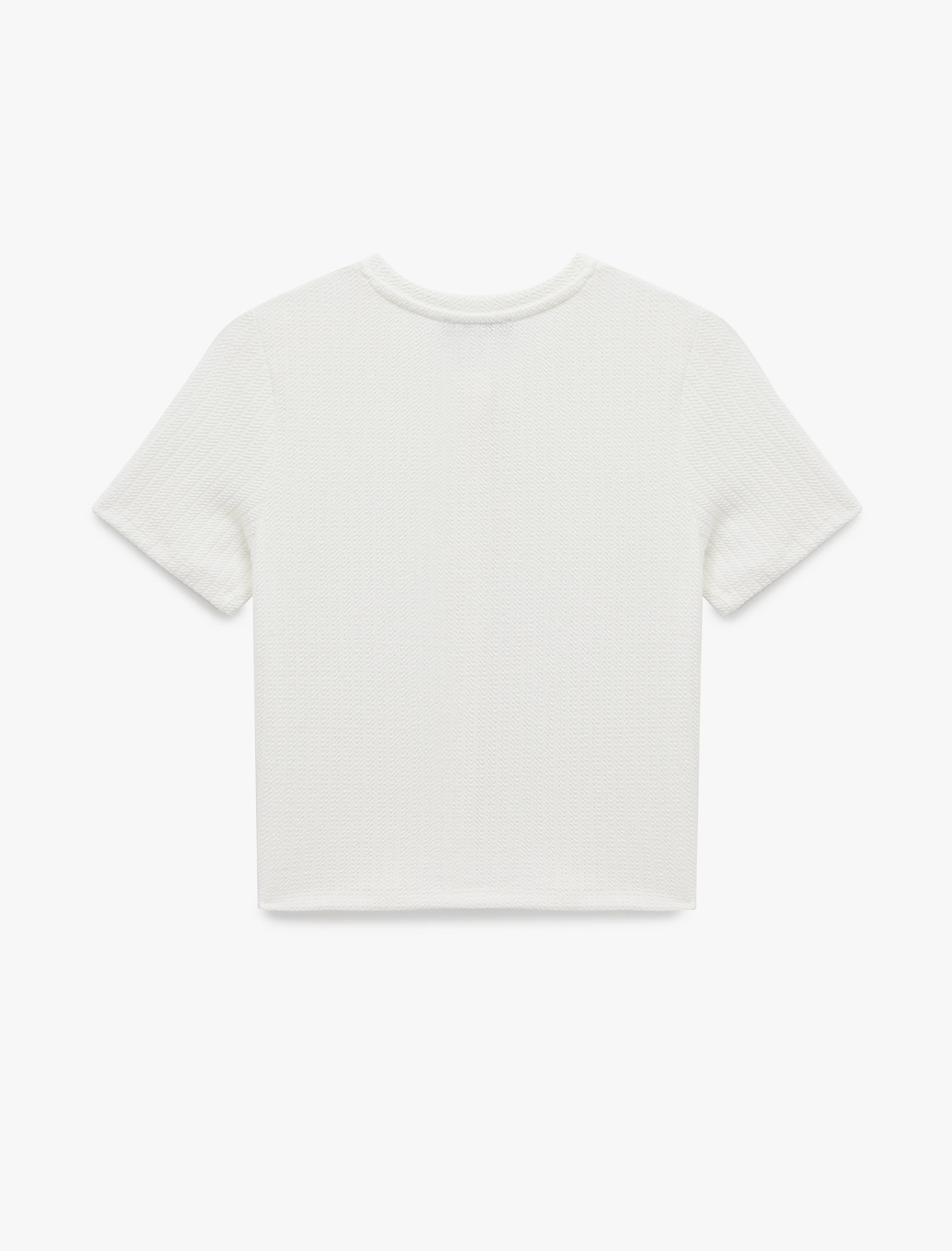   Regular Fit Kısa Kollu Bisiklet Yaka Düğmeli Hırka