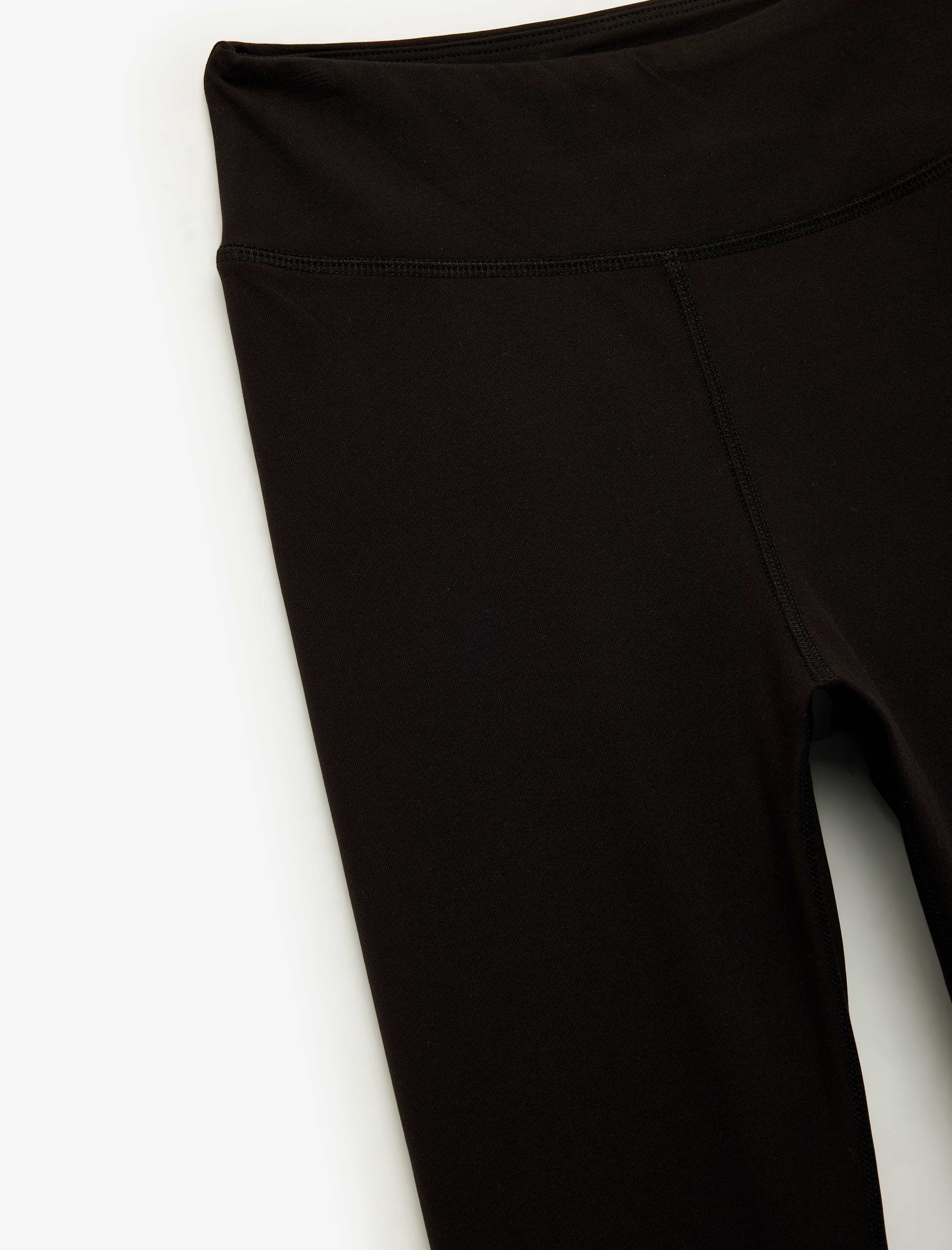   Yüksek Bel Skinny Fit İnterlok Dikiş Detaylı Spor Tayt