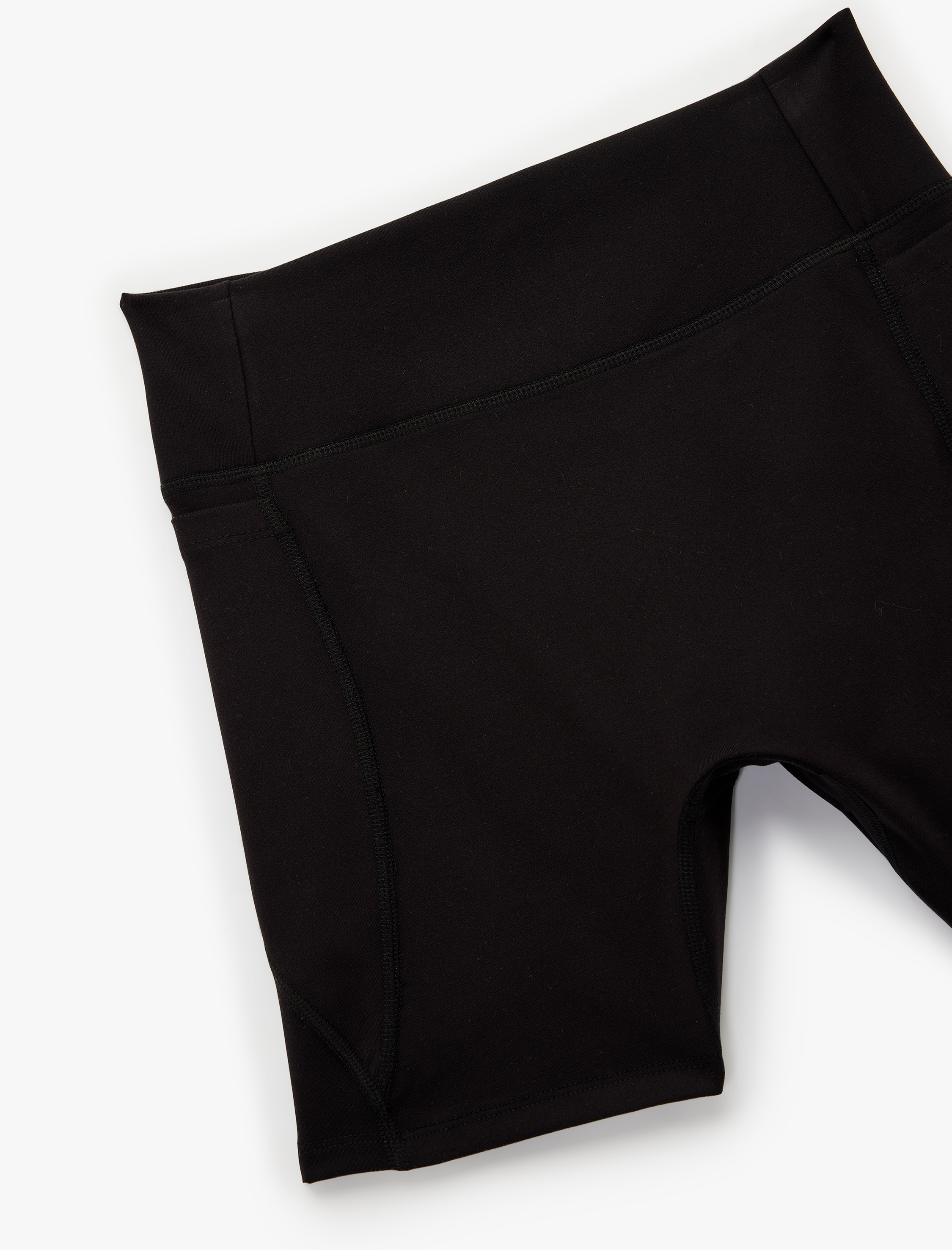   Yüksek Bel İnterlok Cep Detaylı Spor Biker Tayt