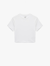 Slim Fit Kısa Kollu Bisiklet Yaka Spor Tişört