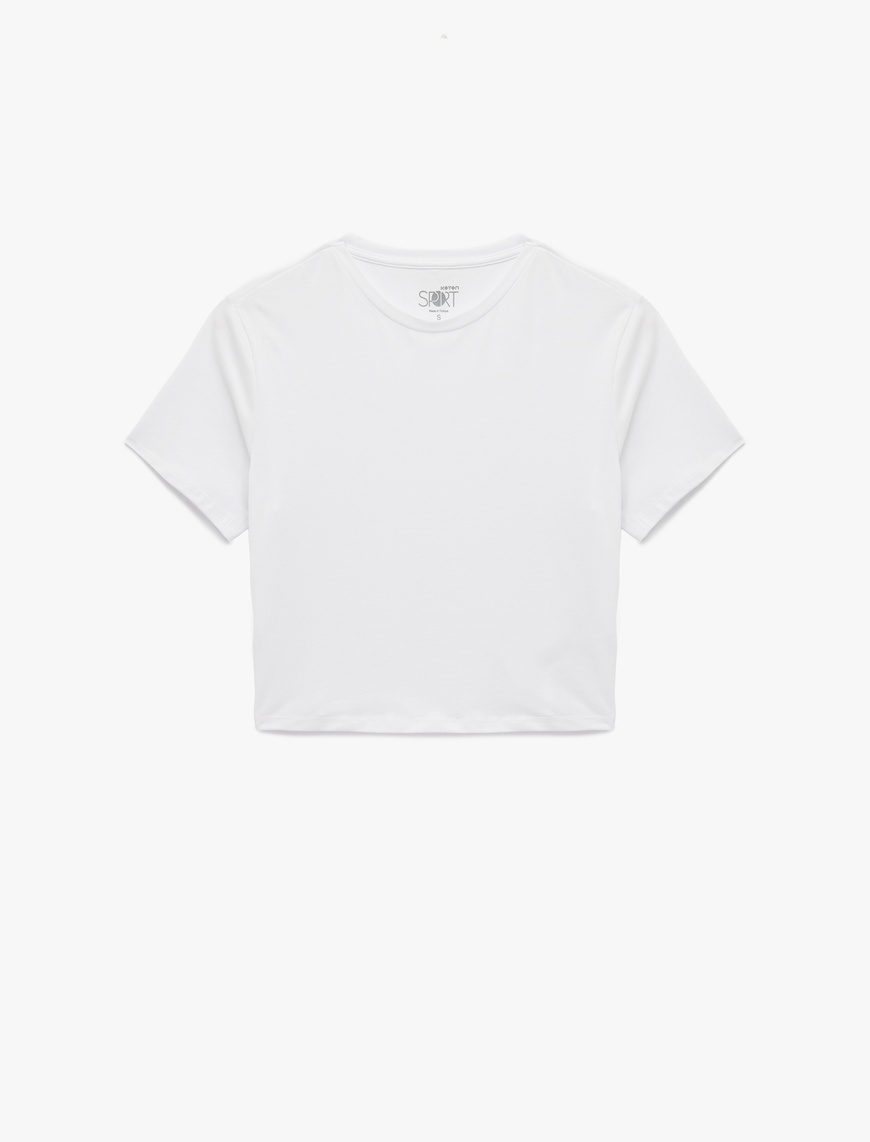   Slim Fit Kısa Kollu Bisiklet Yaka Spor Tişört