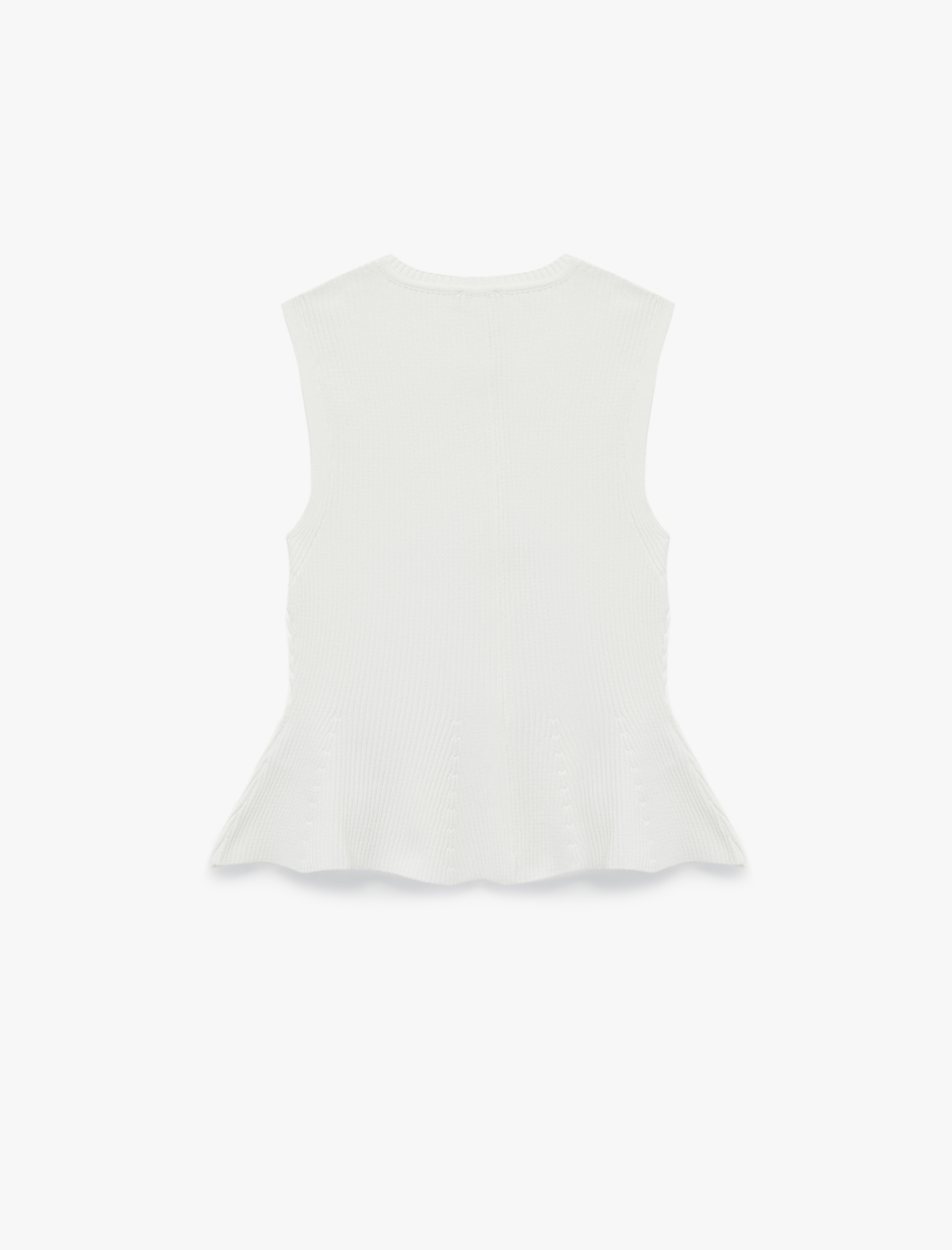   Düğmeli Bisiklet Yaka Peplum Kesim Triko Yelek