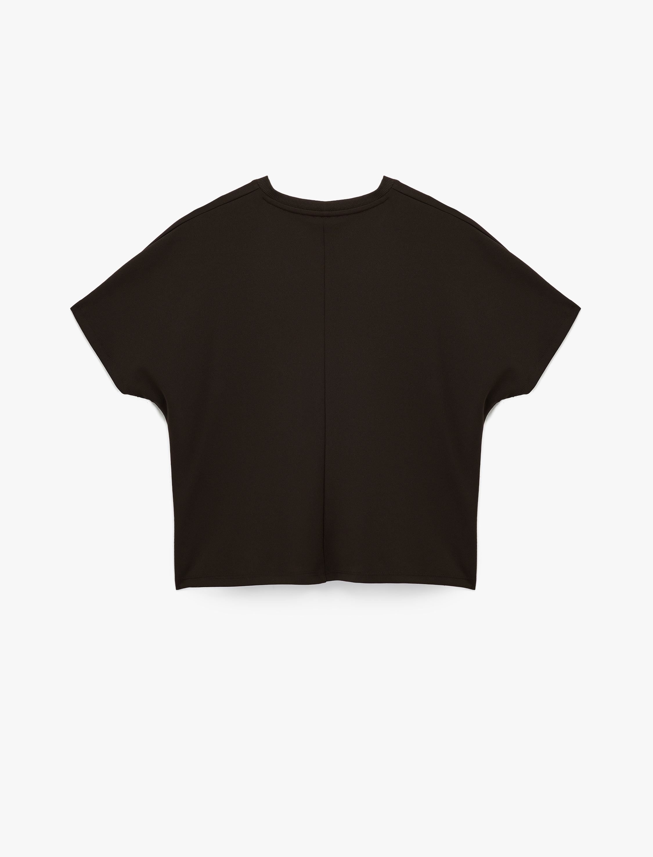   Regular Fit Kısa Kollu Bisiklet Yaka Düğmeli Tişört