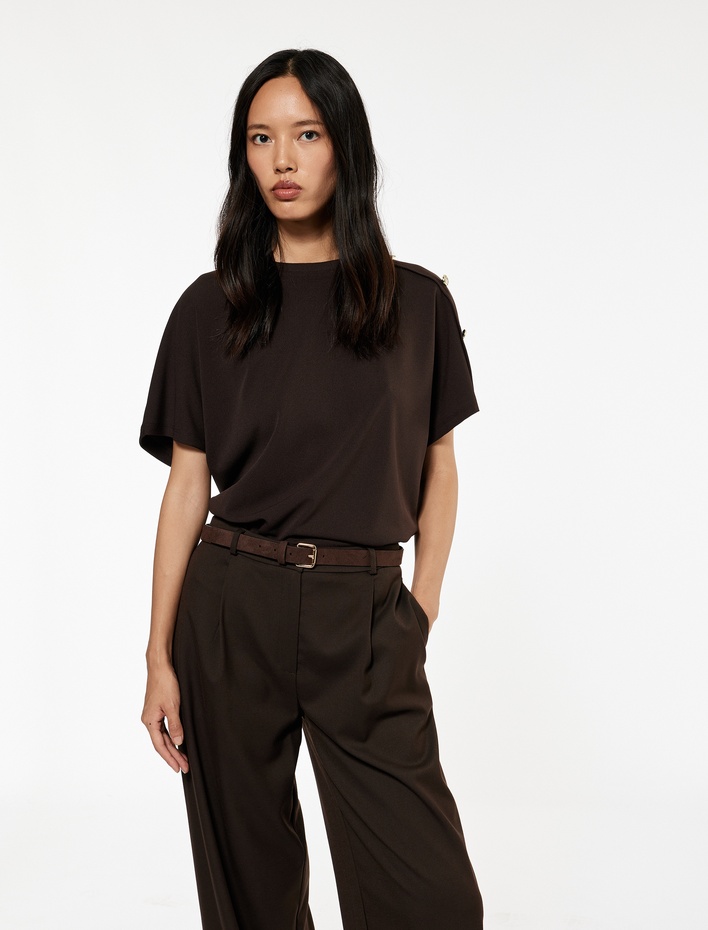  Regular Fit Kısa Kollu Bisiklet Yaka Düğmeli Tişört