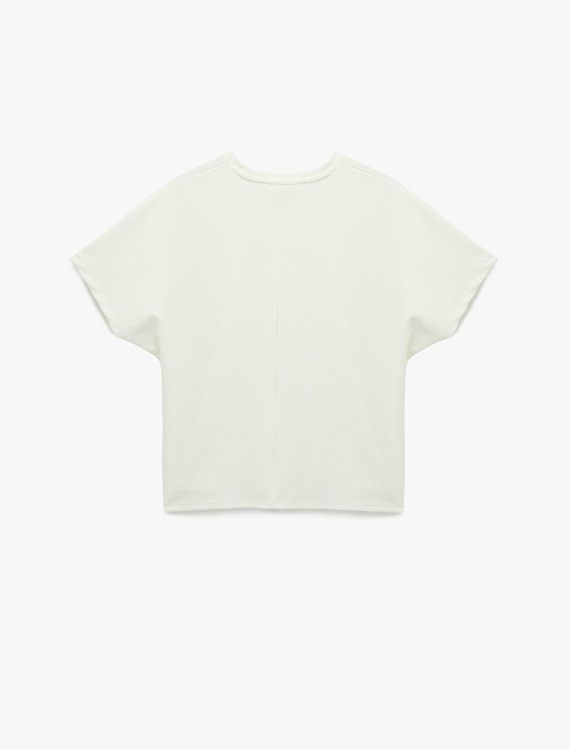   Regular Fit Kısa Kollu Bisiklet Yaka Düğmeli Tişört