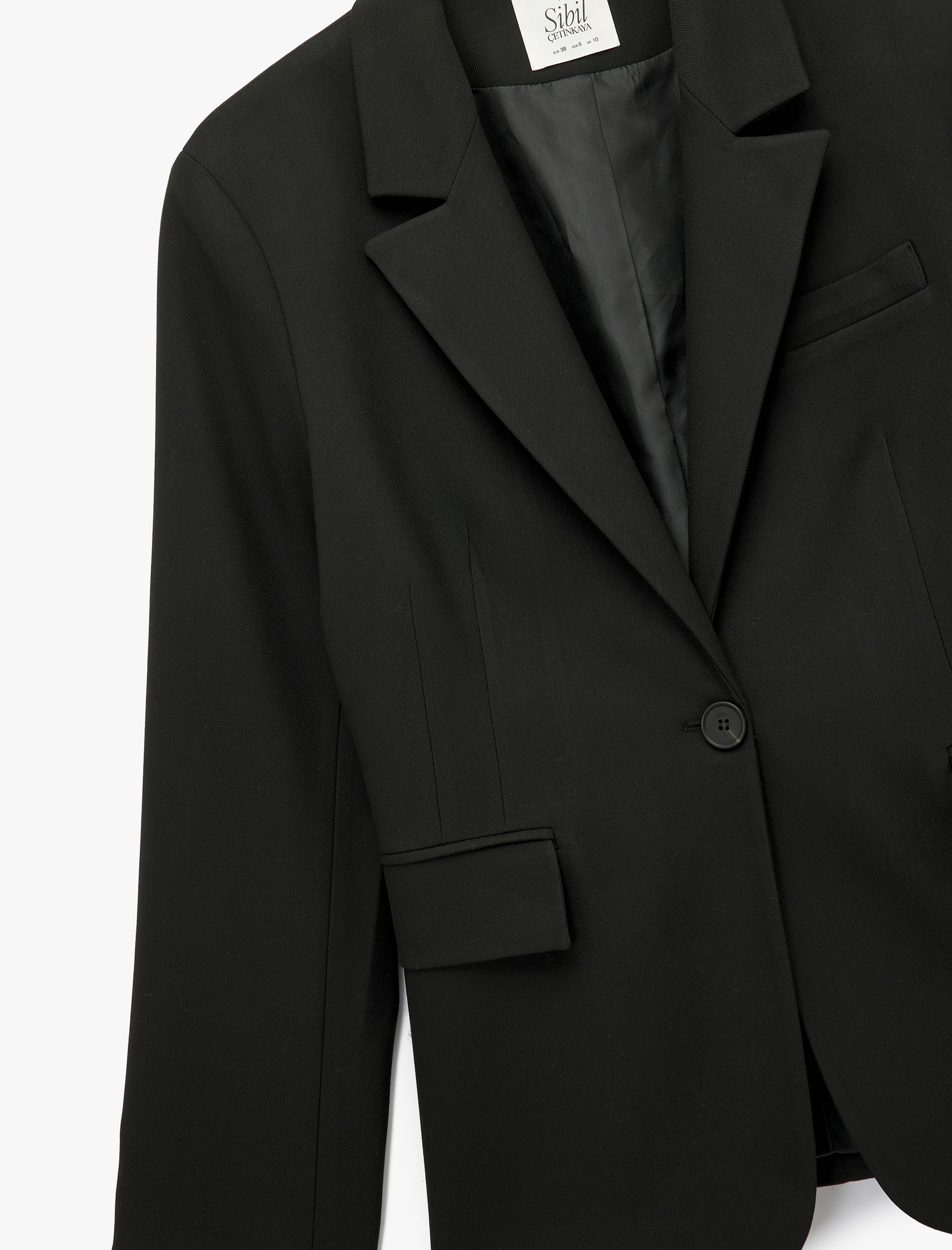   Koton X Sibil Çetinkaya - Slim Fit Cepli Uzun Kollu Blazer Ceket