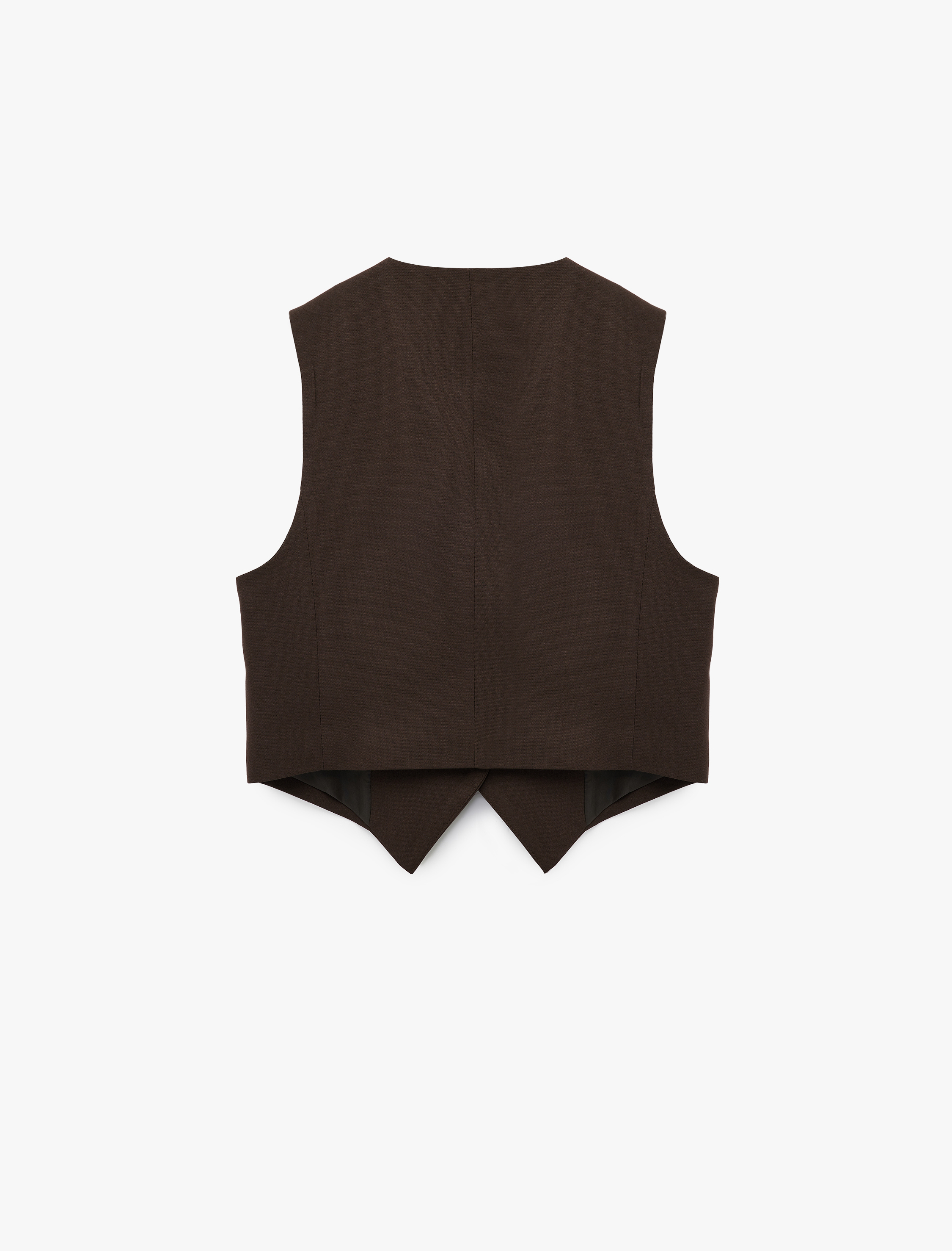   Slim Fit V Yaka Düğmeli Crop Blazer Yelek