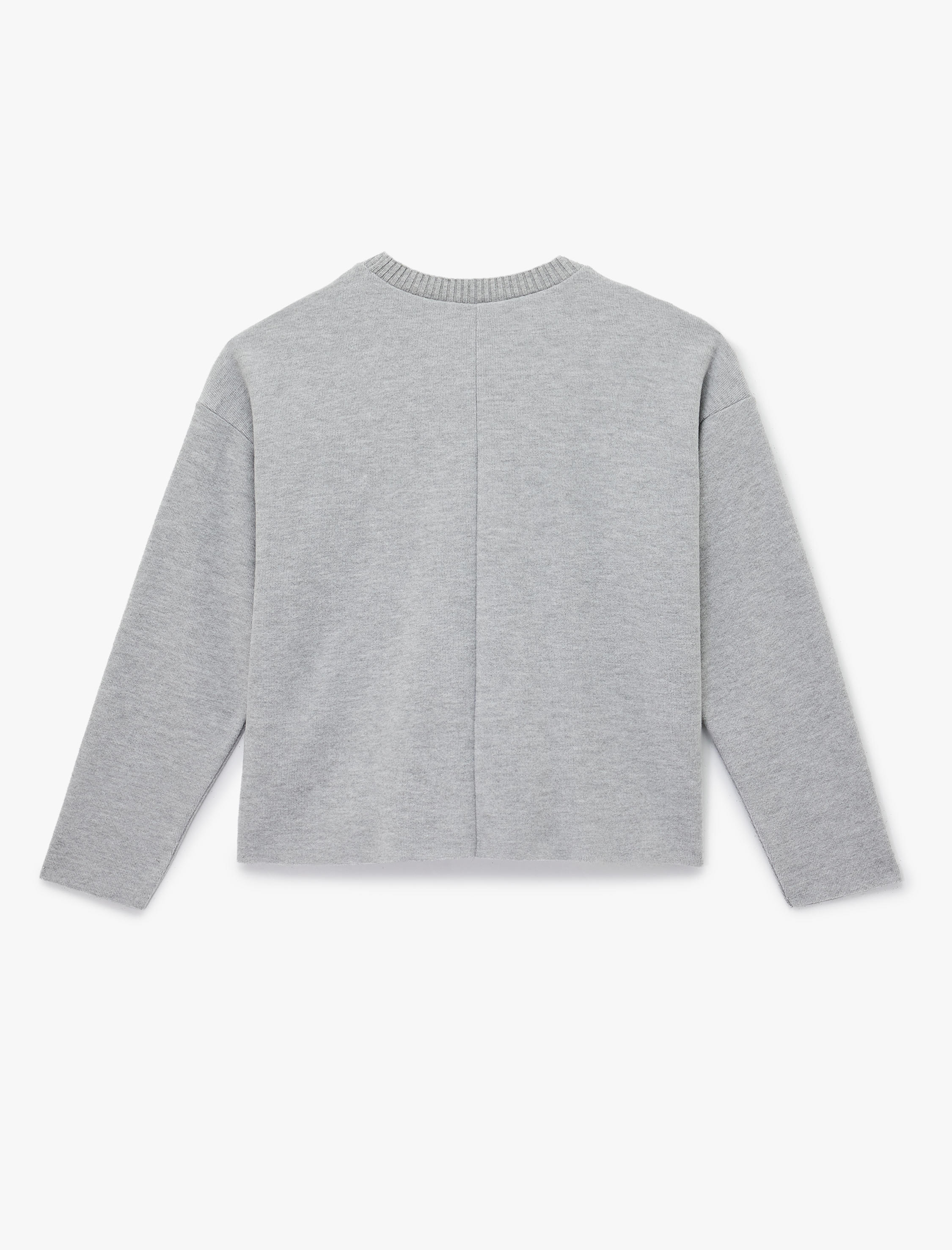   Uzun Kollu Bisiklet Yaka Basic Sweatshirt