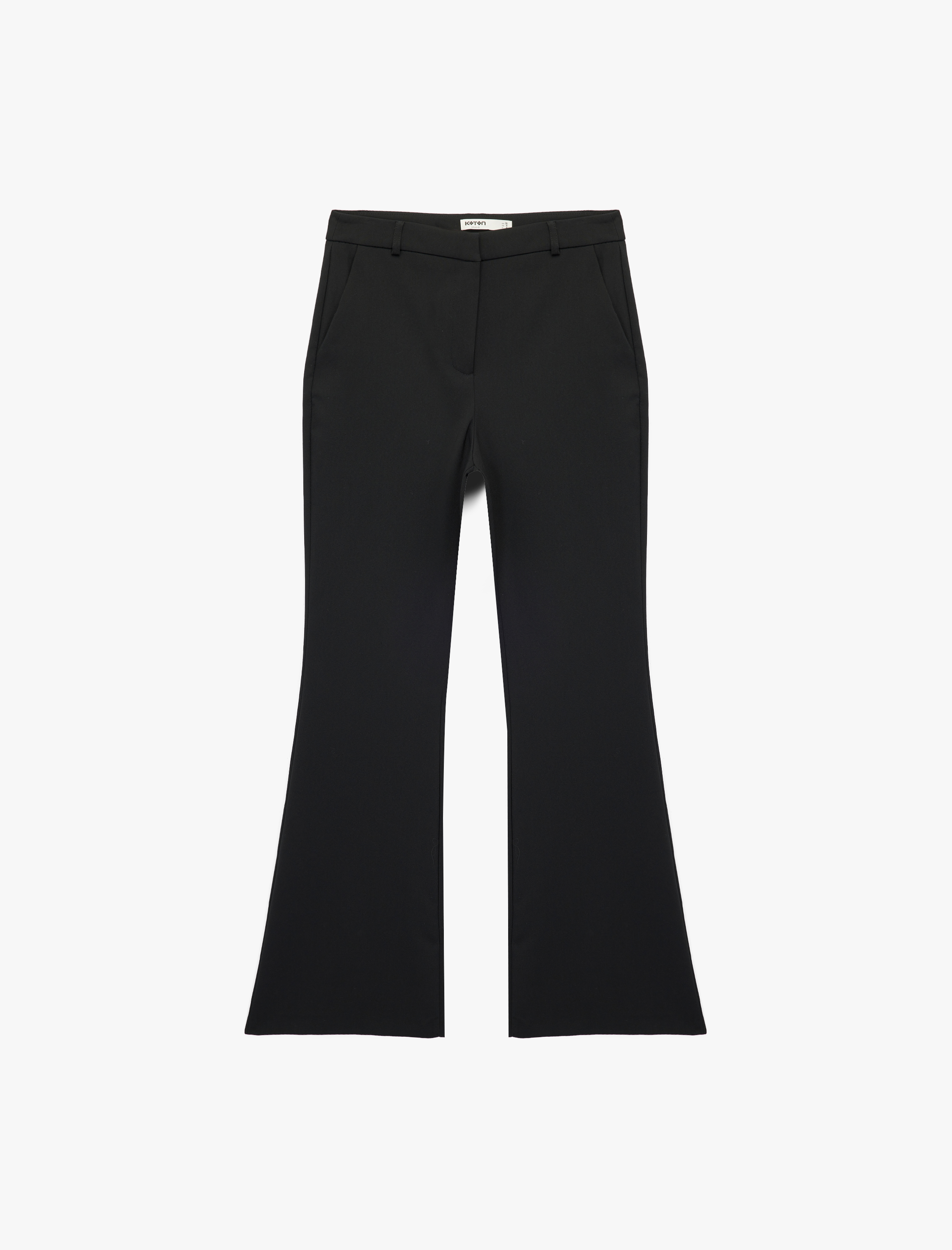   Yüksek Bel Viskon Karışımlı İspanyol Paça Kumaş Pantolon