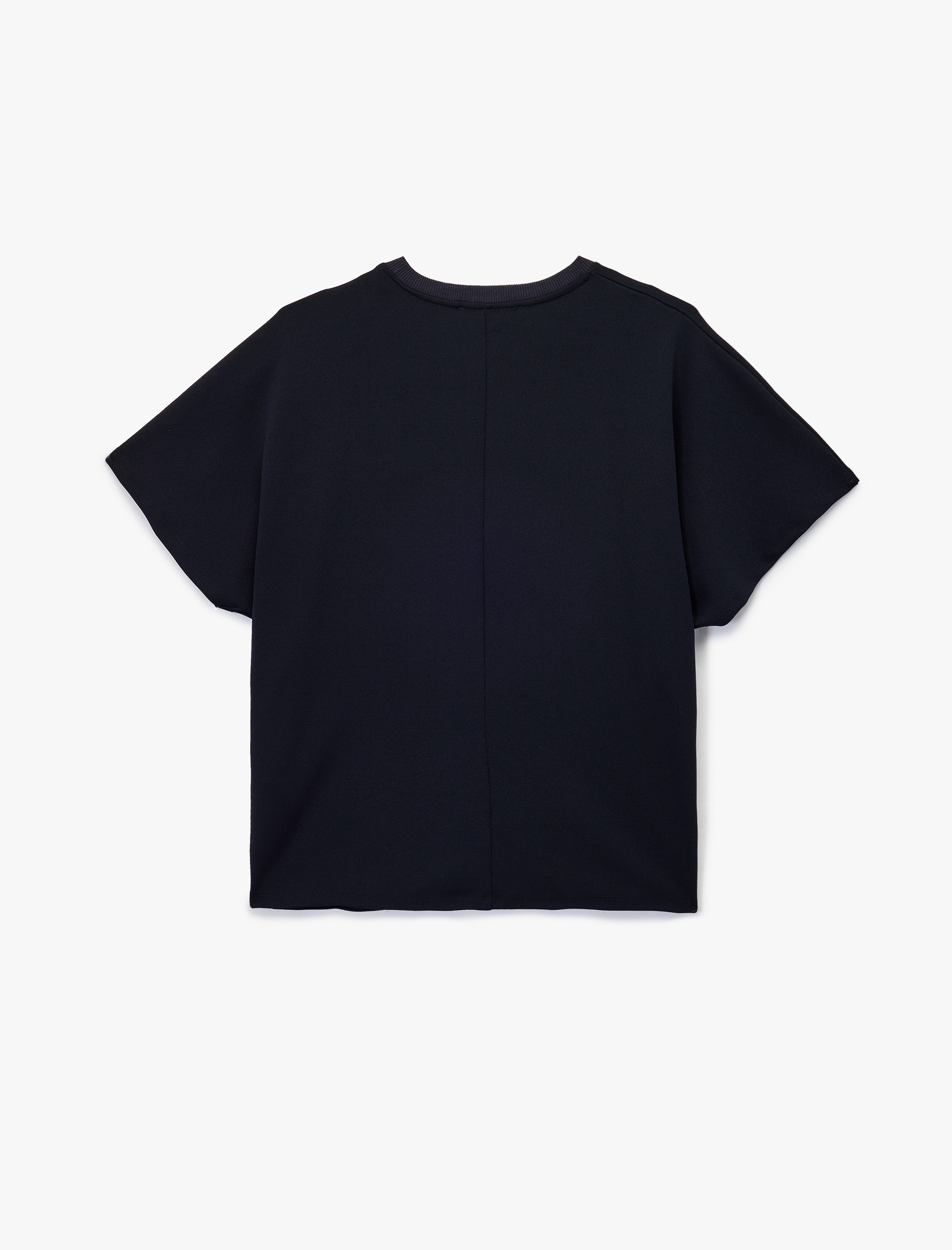   Regular Fit Kısa Kollu Bisiklet Yaka Düğmeli Tişört