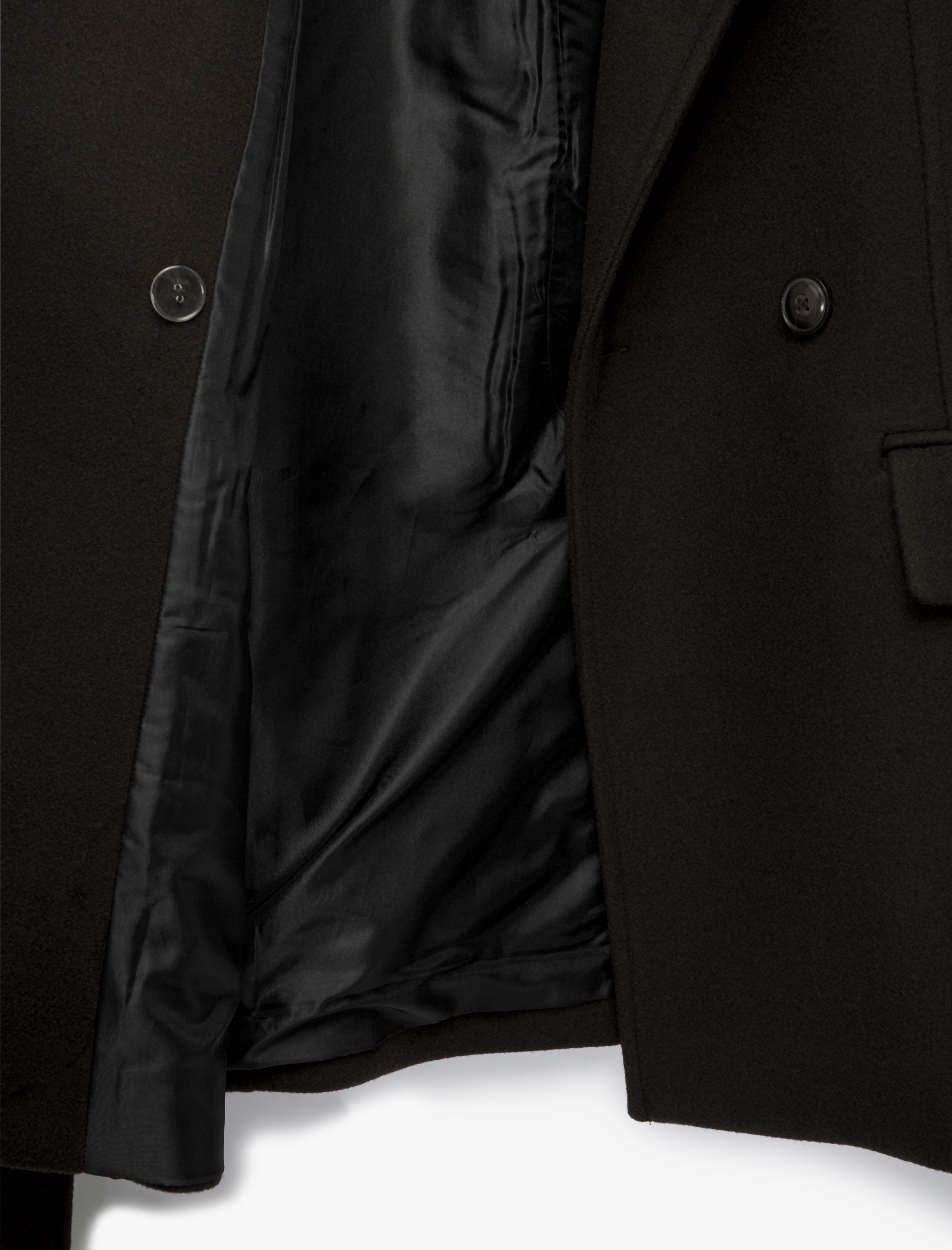   Kısa Kaban Kaşe Kemerli Cepli Kruvaze Uzun Kollu