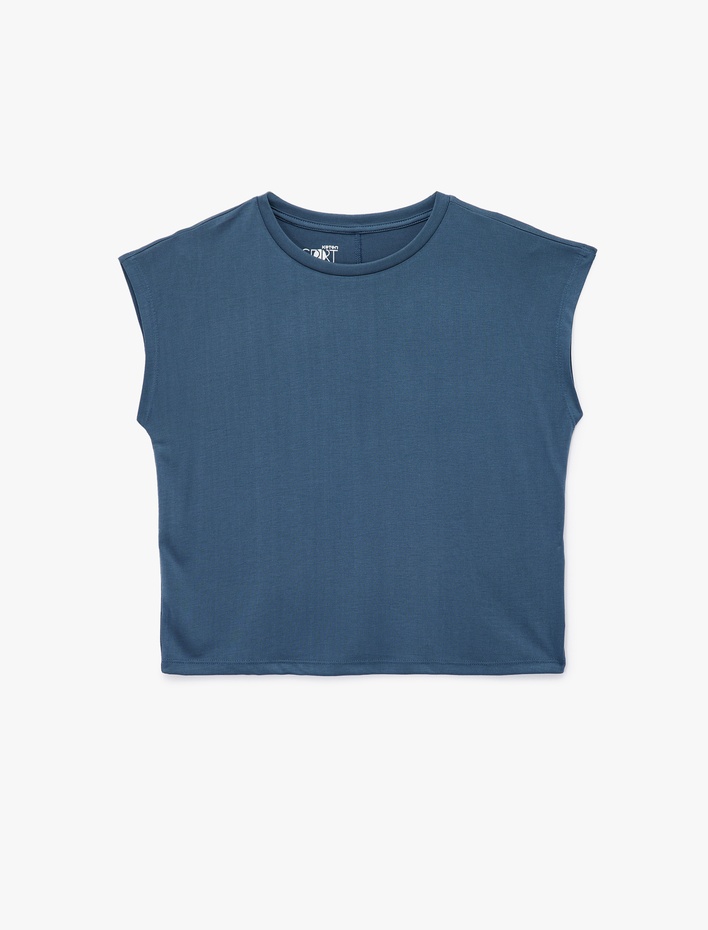  Rahat Kalıp Kısa Kollu Bisiklet Yaka Spor Tişört