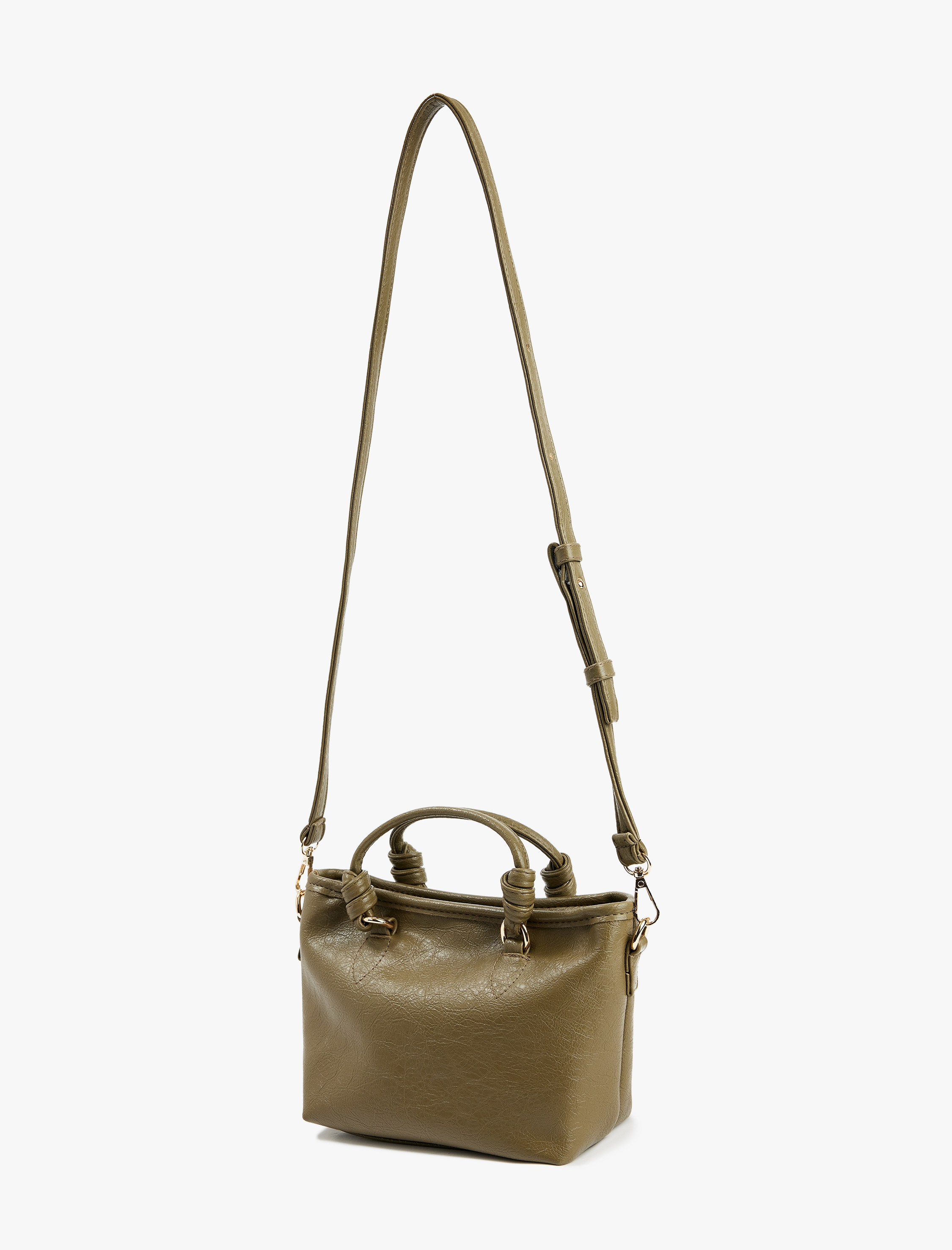  Kadın Saplı Askılı Fermuarlı Suni Deri Çapraz Çanta