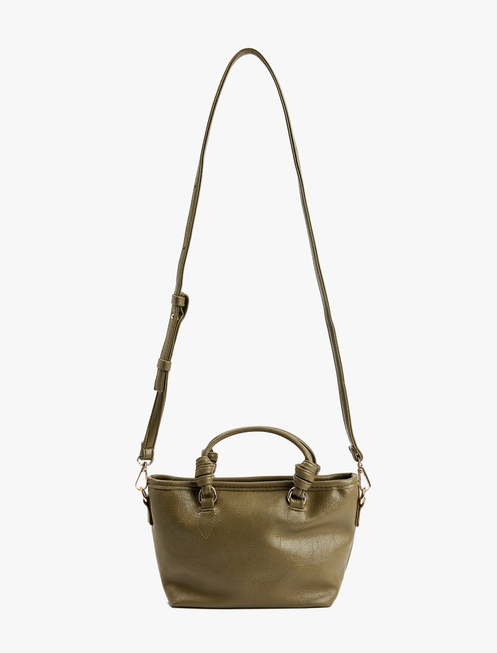 Kadın Saplı Askılı Fermuarlı Suni Deri Çapraz Çanta