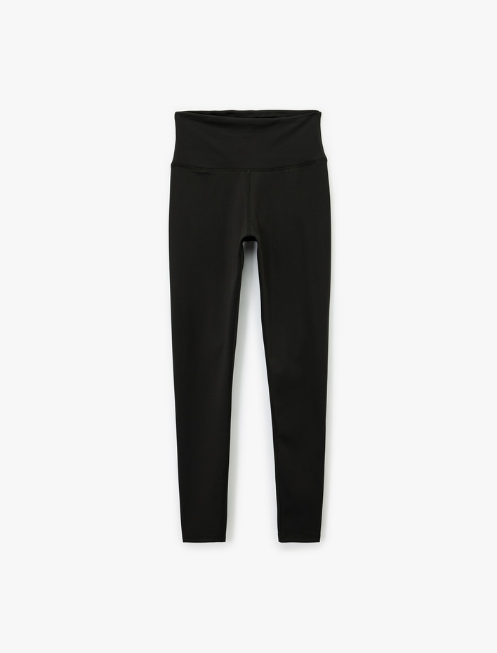  Yüksek Bel Dikiş Detaylı Slim Fit Spor Tayt