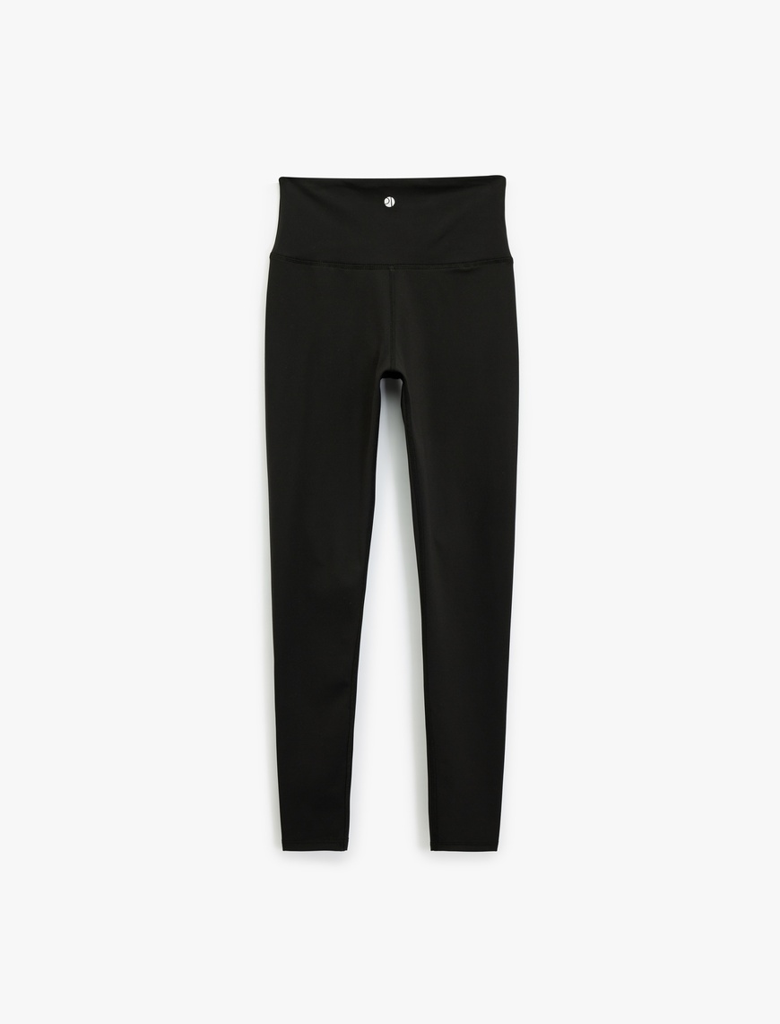   Yüksek Bel Dikiş Detaylı Slim Fit Spor Tayt