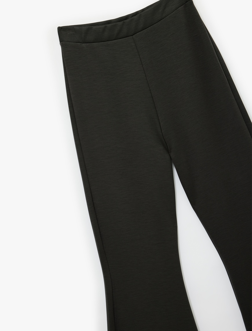   Scuba Kumaş Slim Fit İspanyol Paça Pantolon
