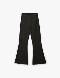 Scuba Kumaş Slim Fit İspanyol Paça Pantolon